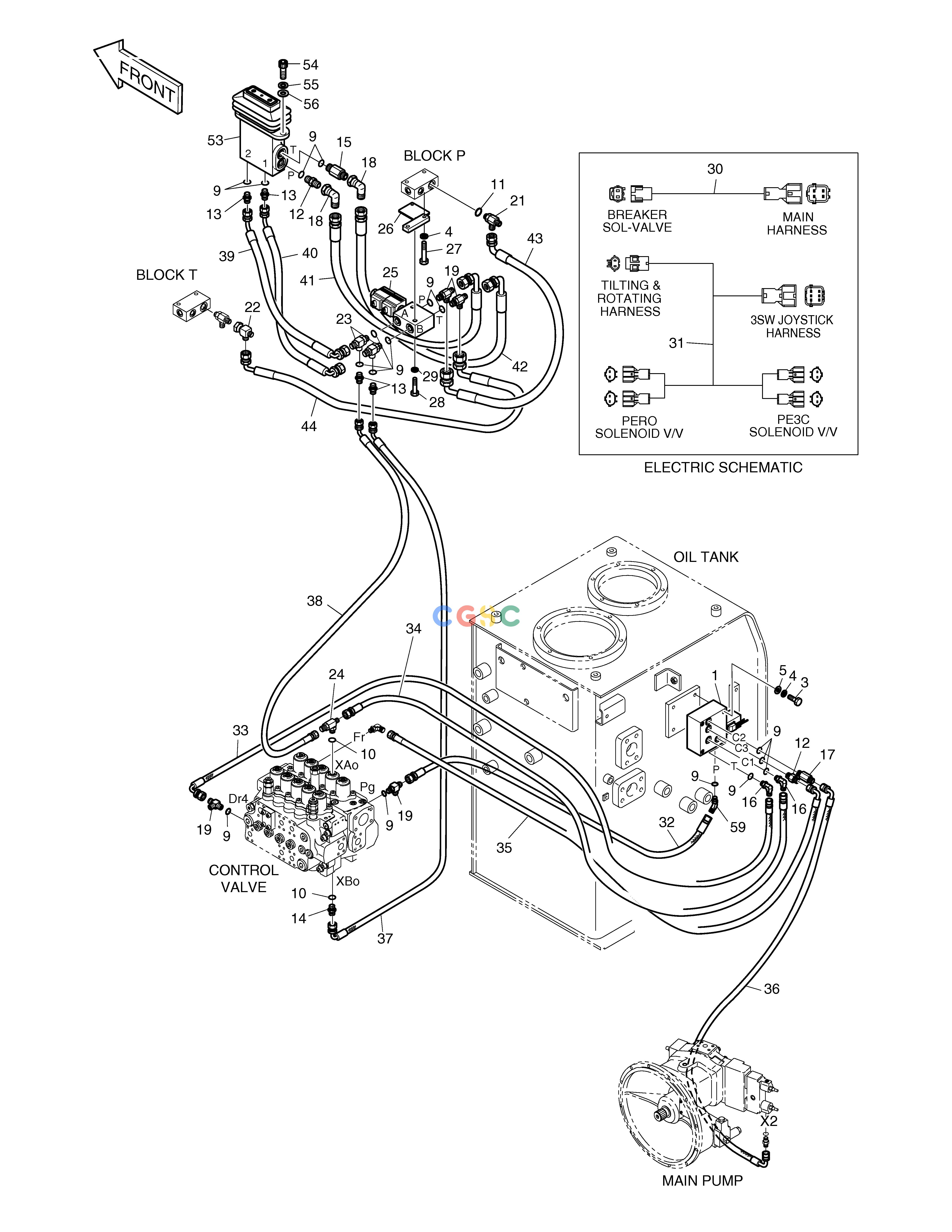 斗山零件查询PILOT PIPING-PE3C SOLAR 185W-V Doosan parts catalog online