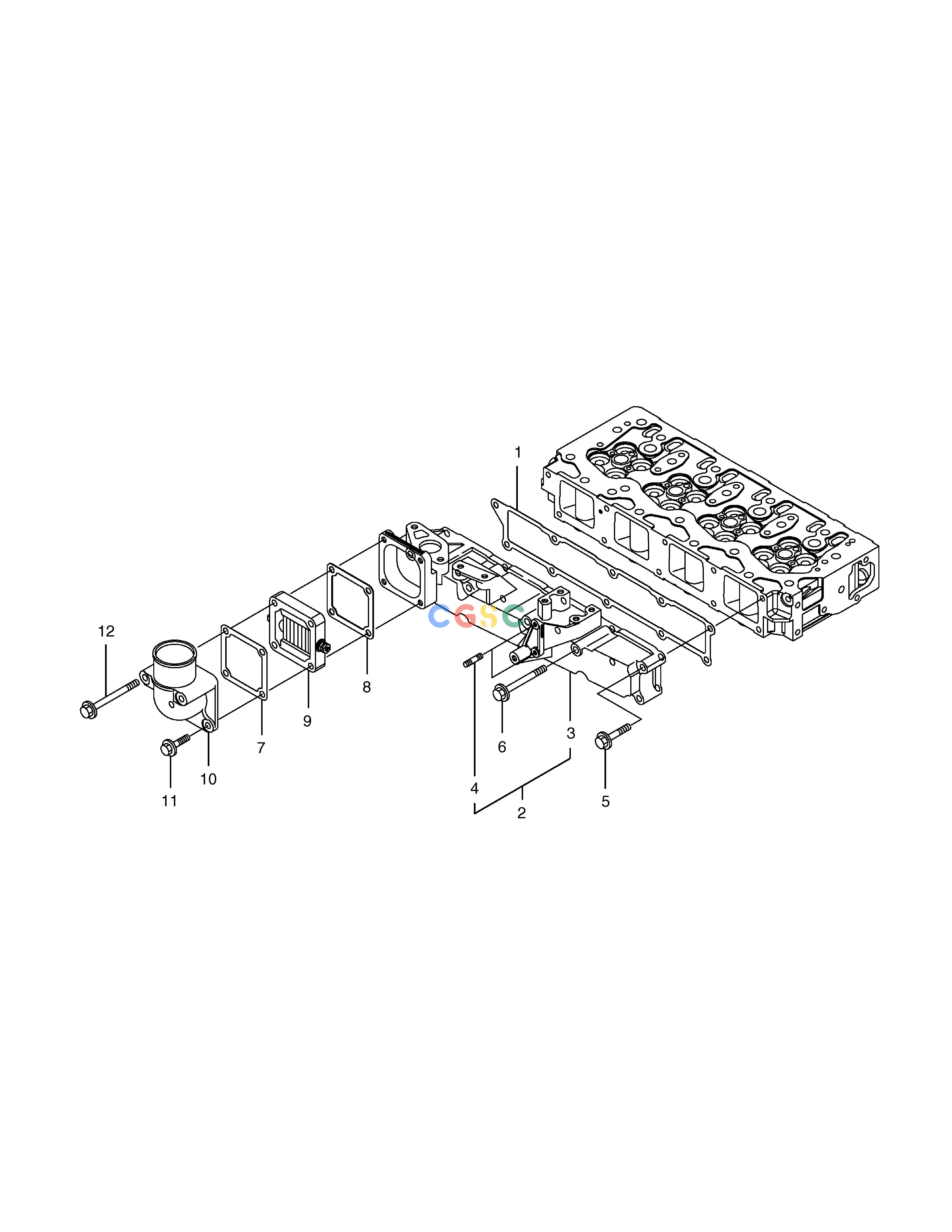 斗山零件查询INTAKE MANIFOLD DX55W Doosan parts catalog online