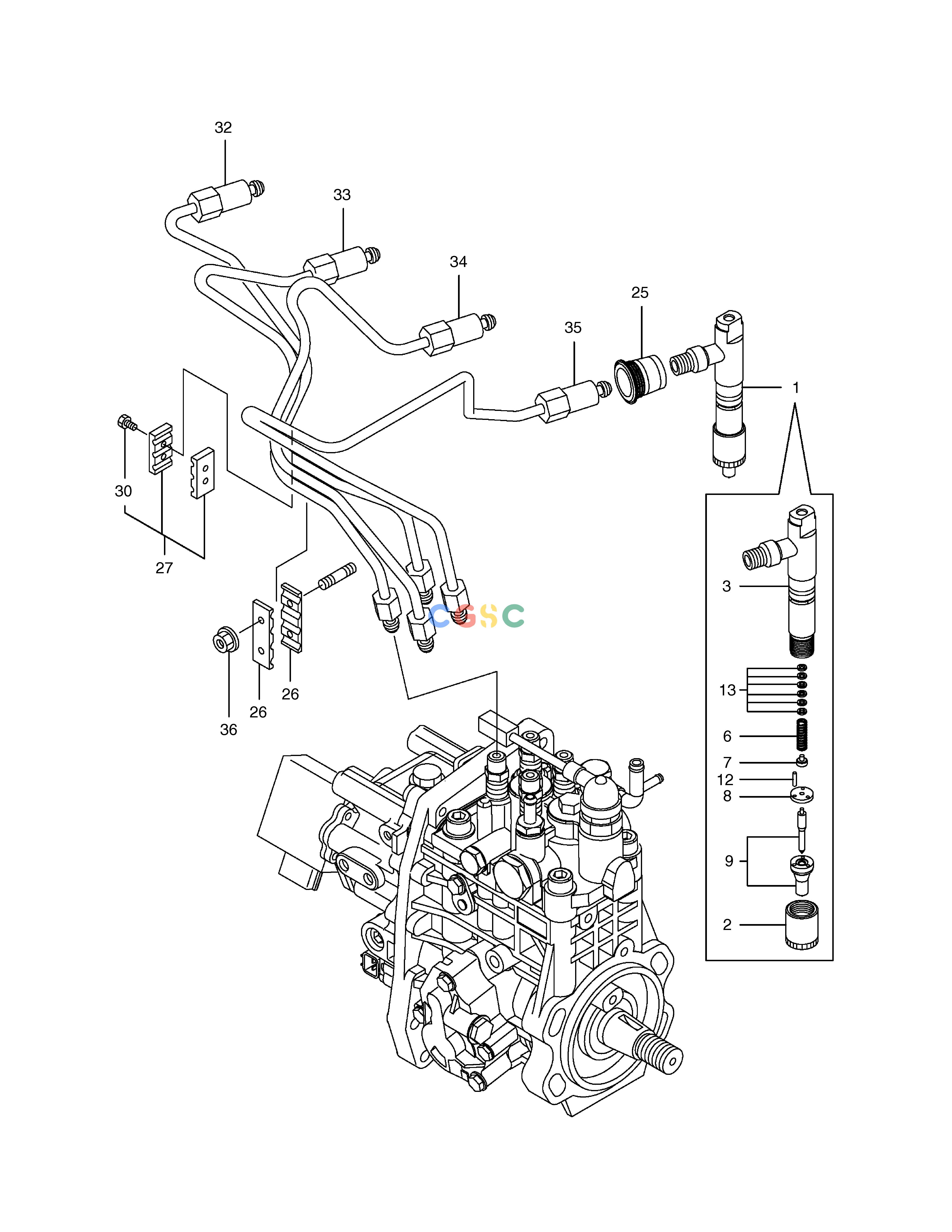 斗山零件查询INJECTION PIPE DX55W Doosan parts catalog online