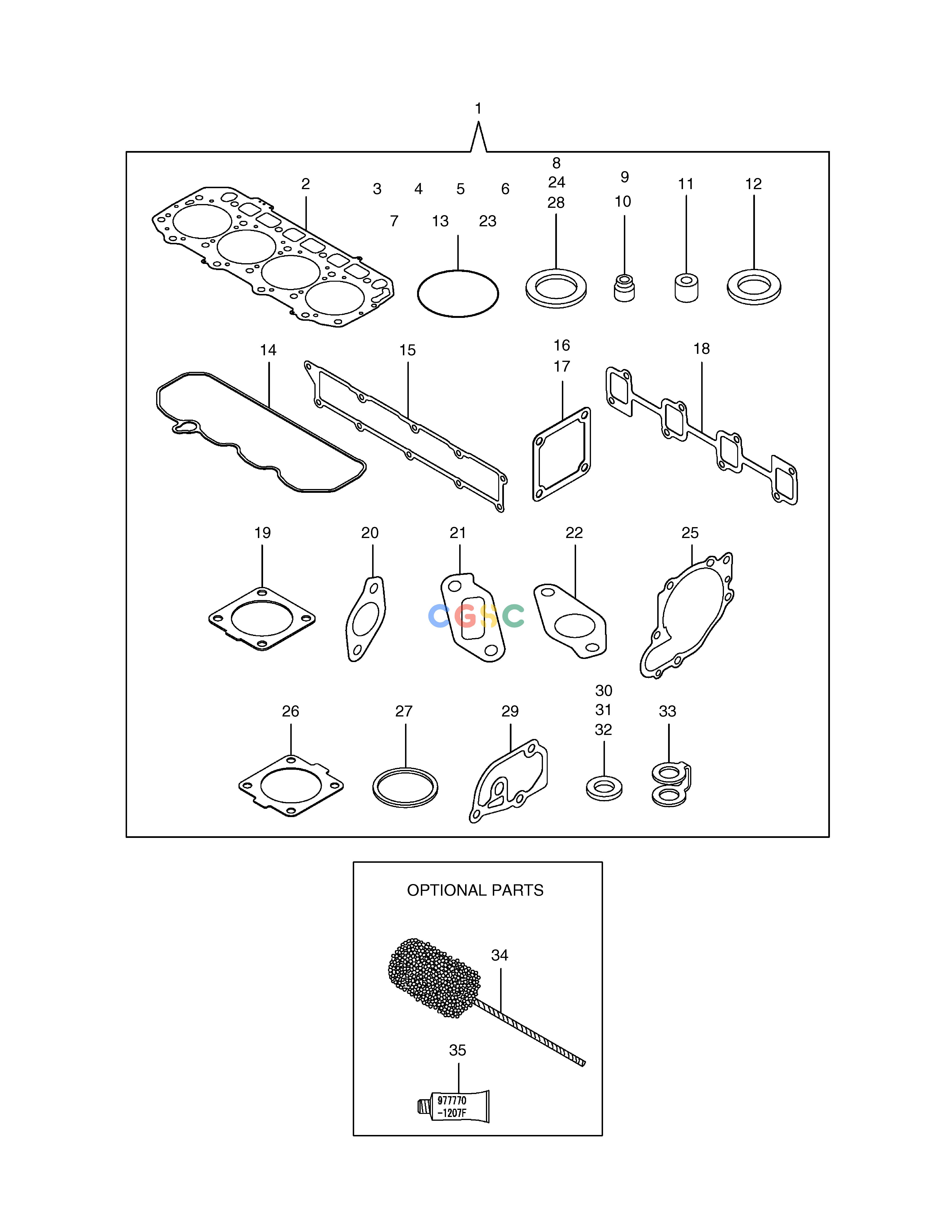 斗山零件查询GASKET SET DX55W Doosan parts catalog online