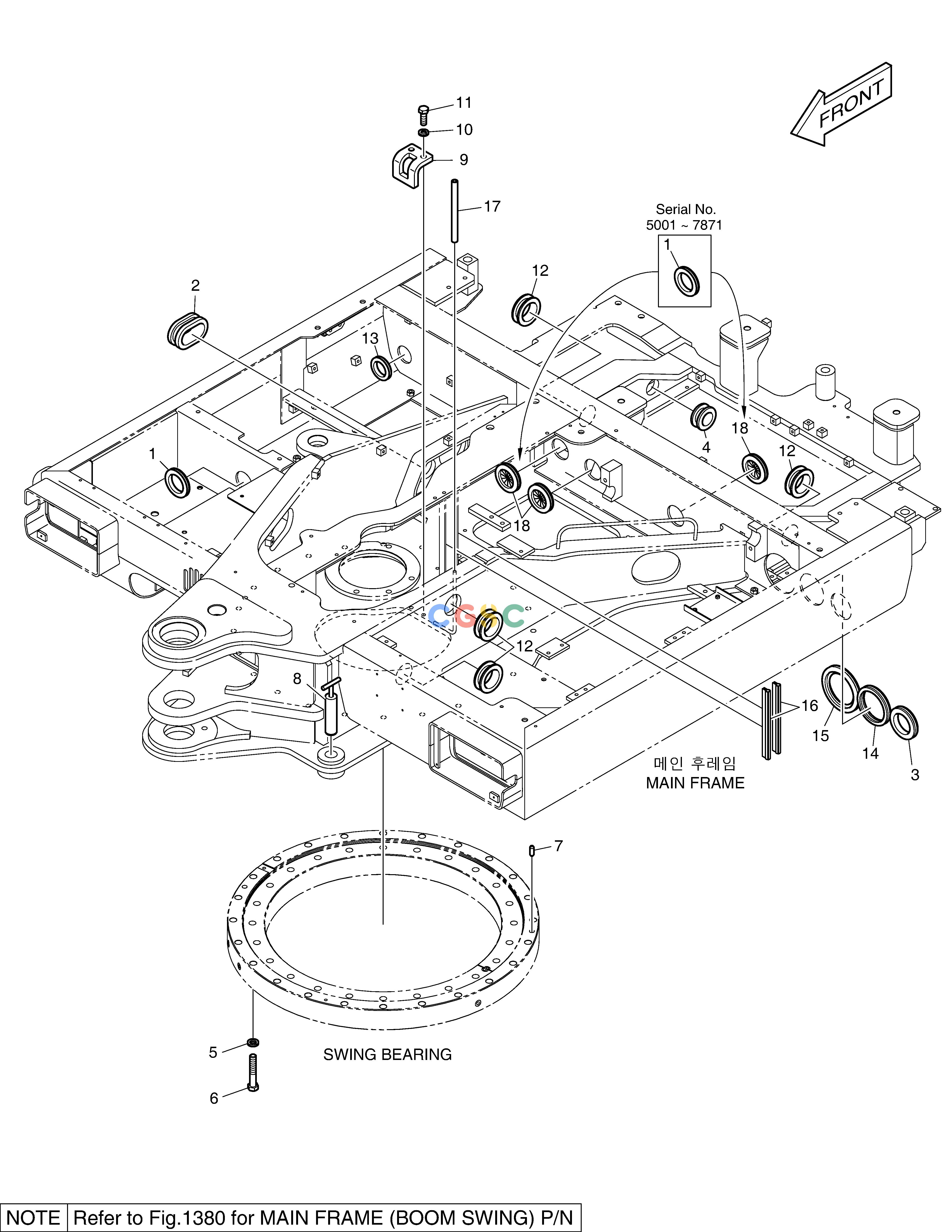 斗山零件查询MAIN FRAME DX55W Doosan parts catalog online