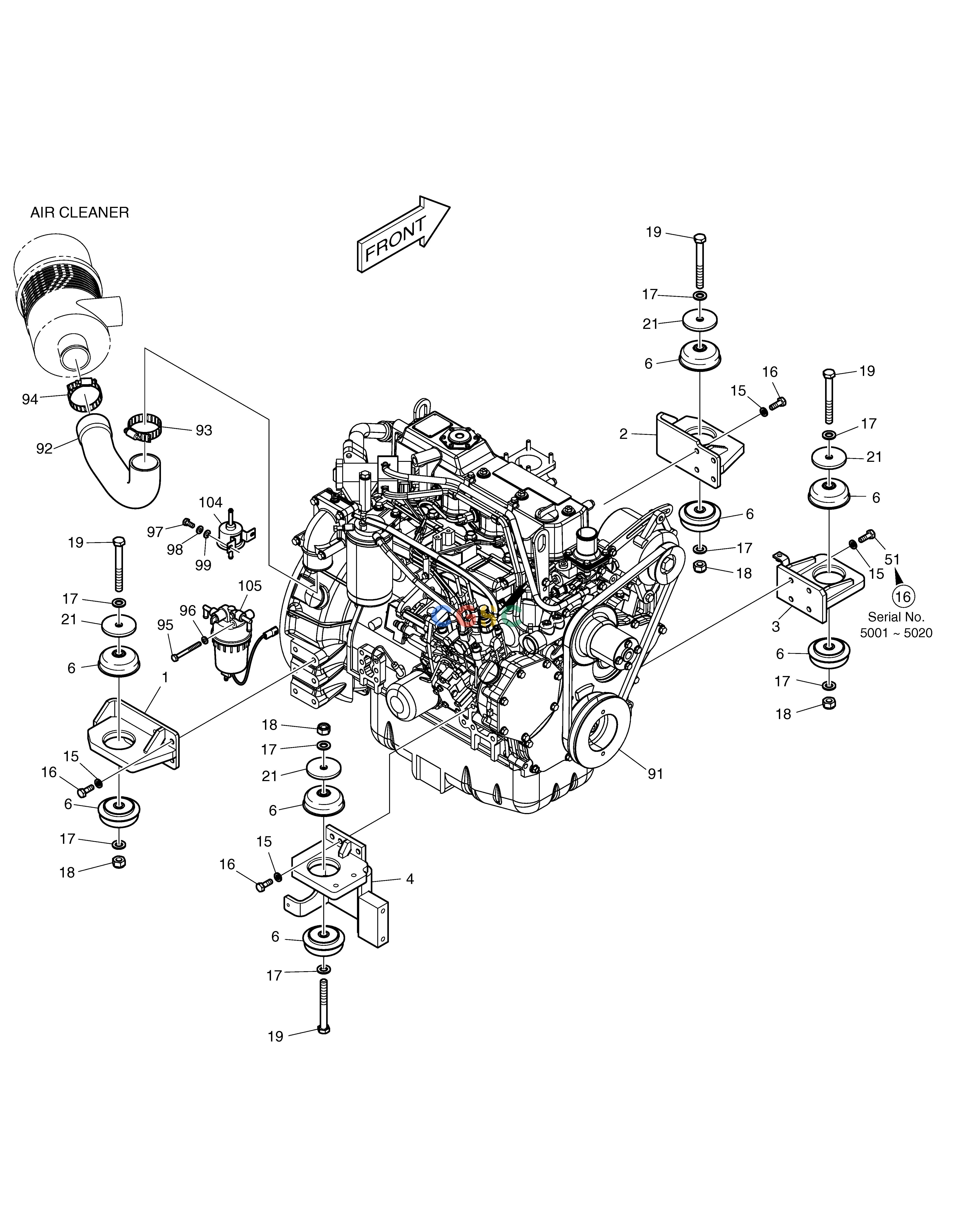 斗山零件查询ENGINE MOUNTING DX55W Doosan parts catalog online