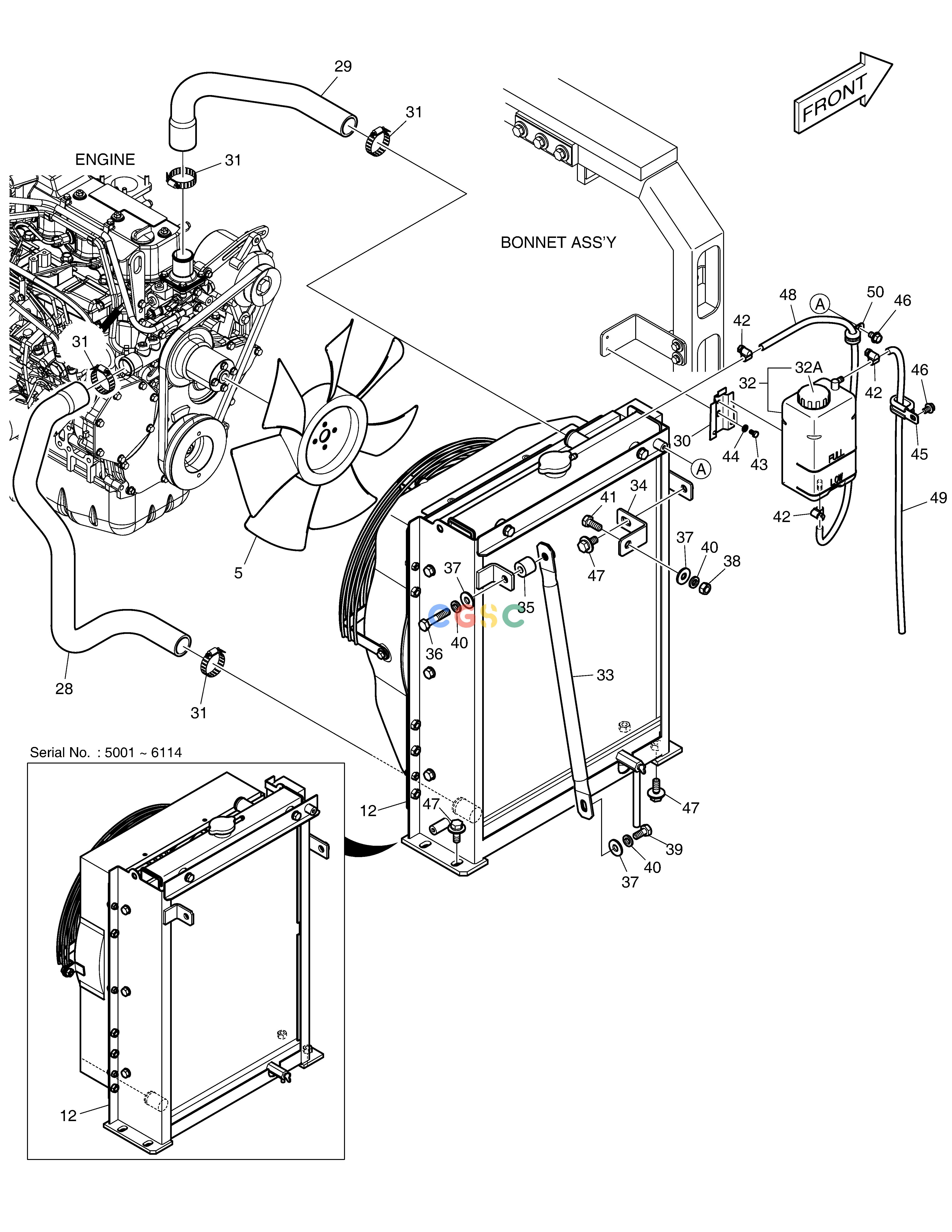 斗山零件查询RADIATOR MOUNTING DX55W Doosan parts catalog online