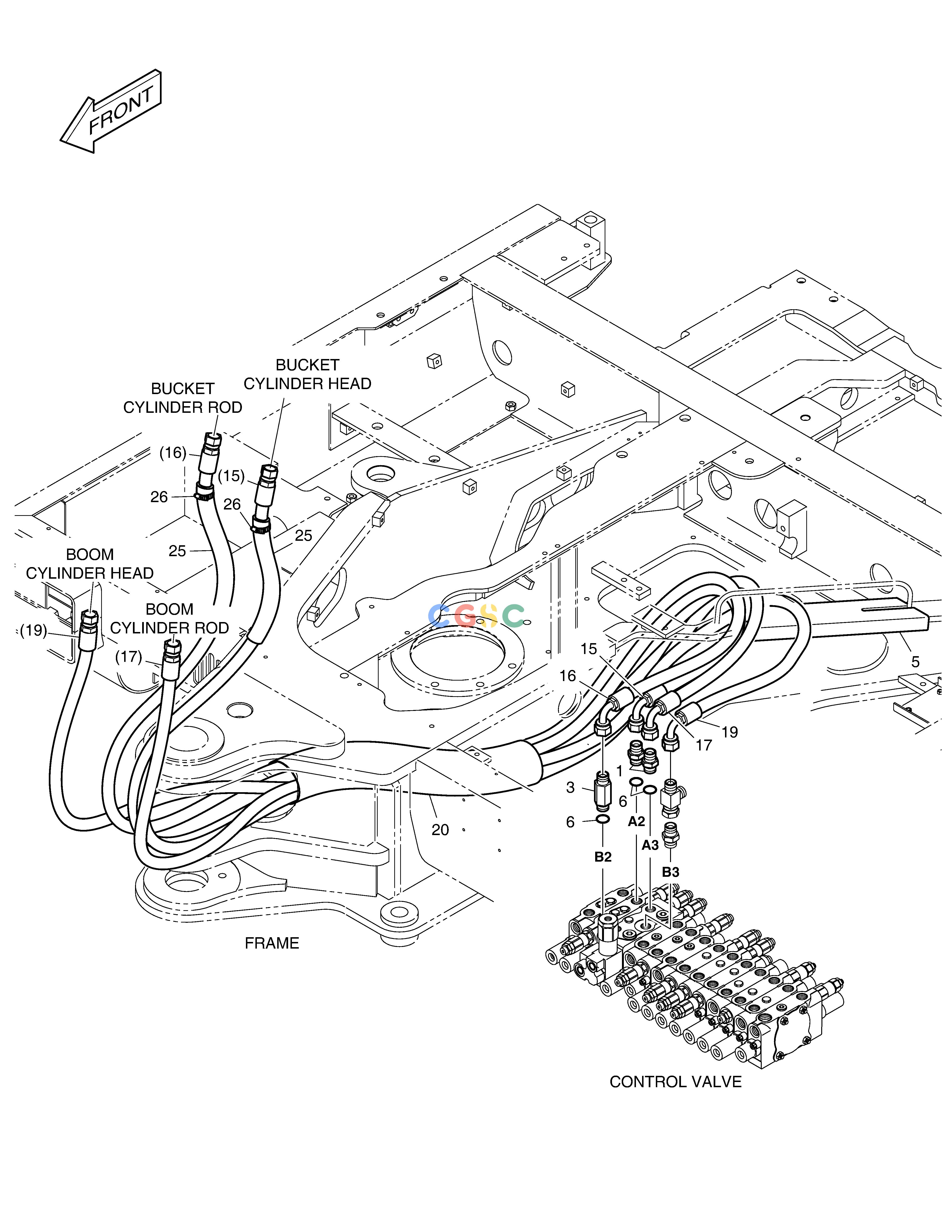 斗山零件查询MAIN PIPING(1) DX55W Doosan parts catalog online