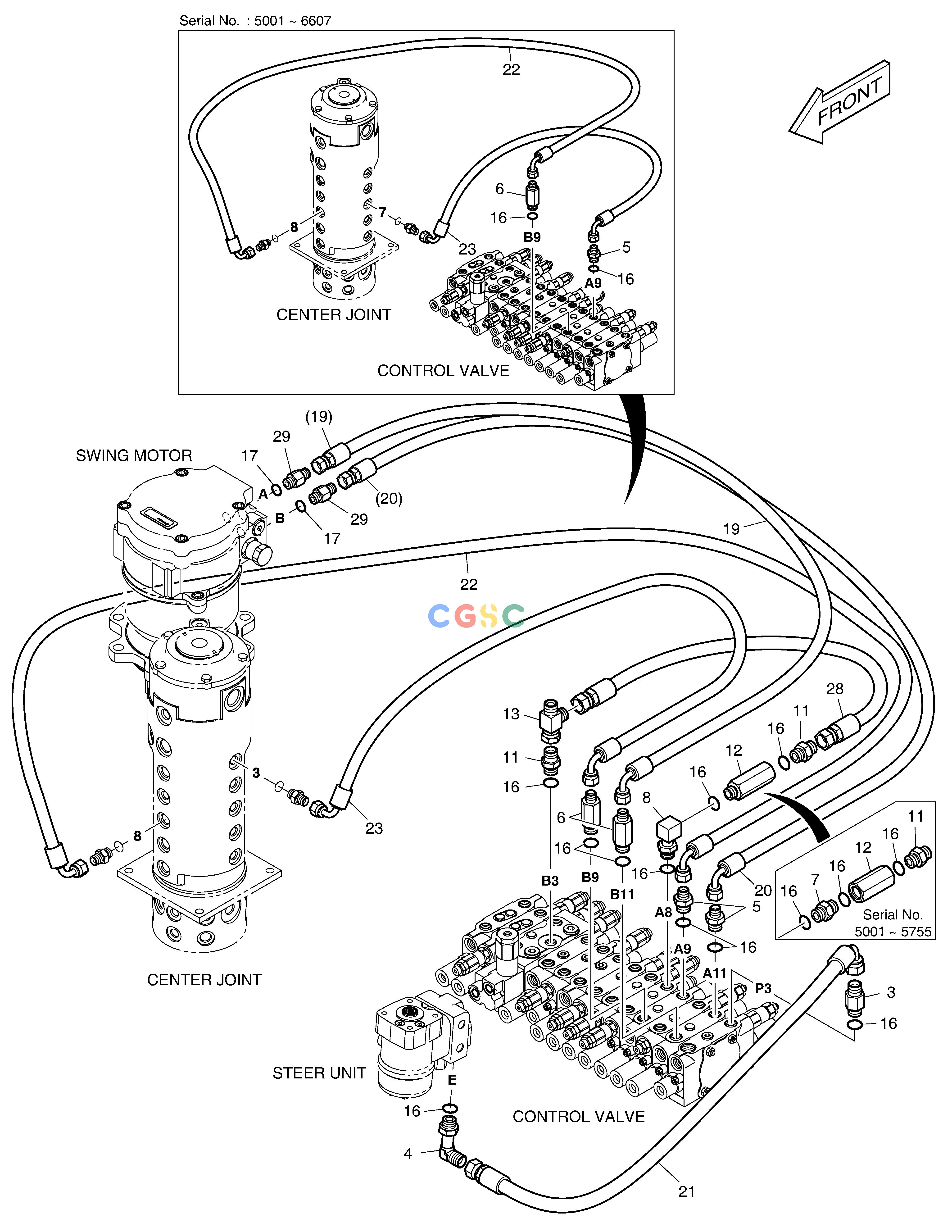 斗山零件查询MAIN PIPING(4) DX55W Doosan parts catalog online