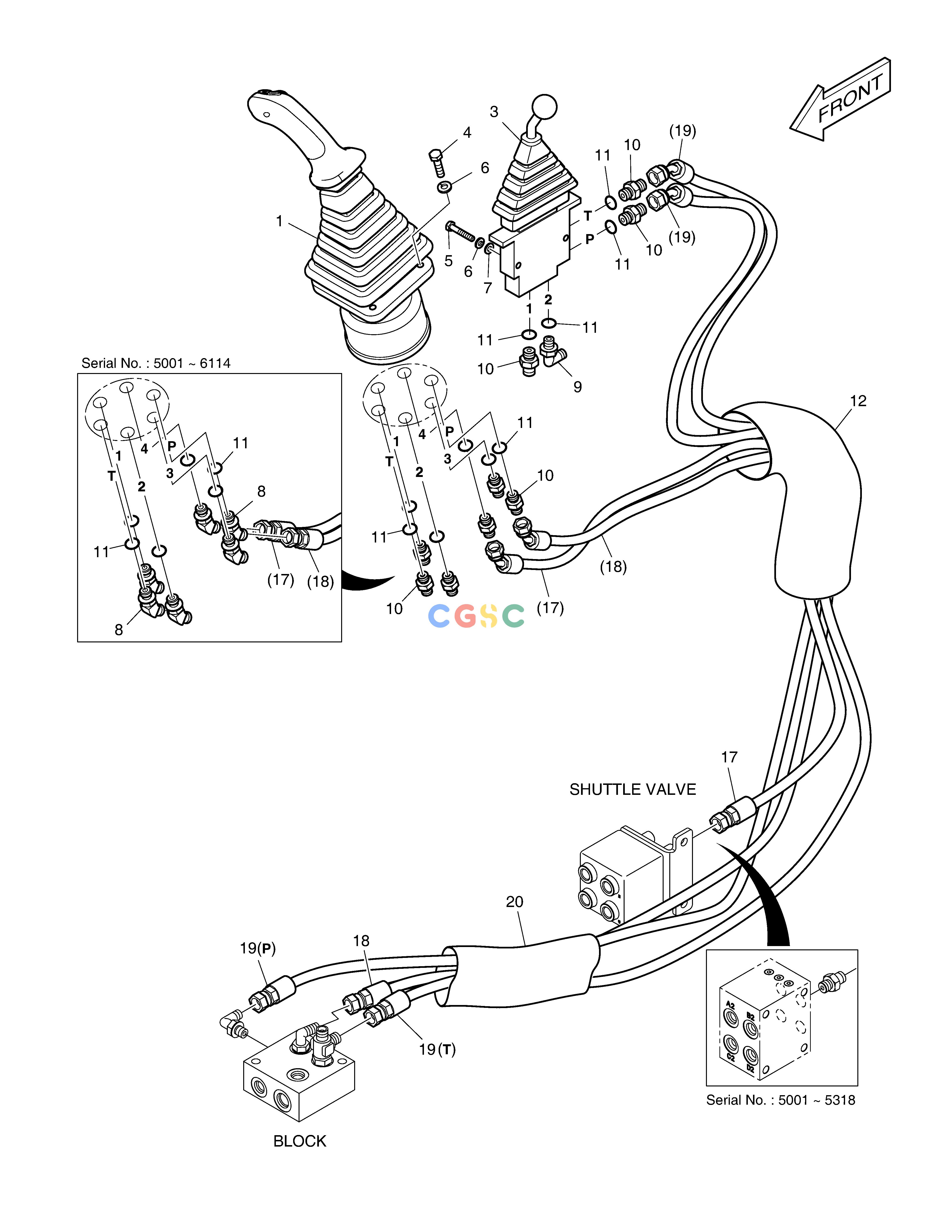 斗山零件查询PILOT PIPING(5) DX55W Doosan parts catalog online