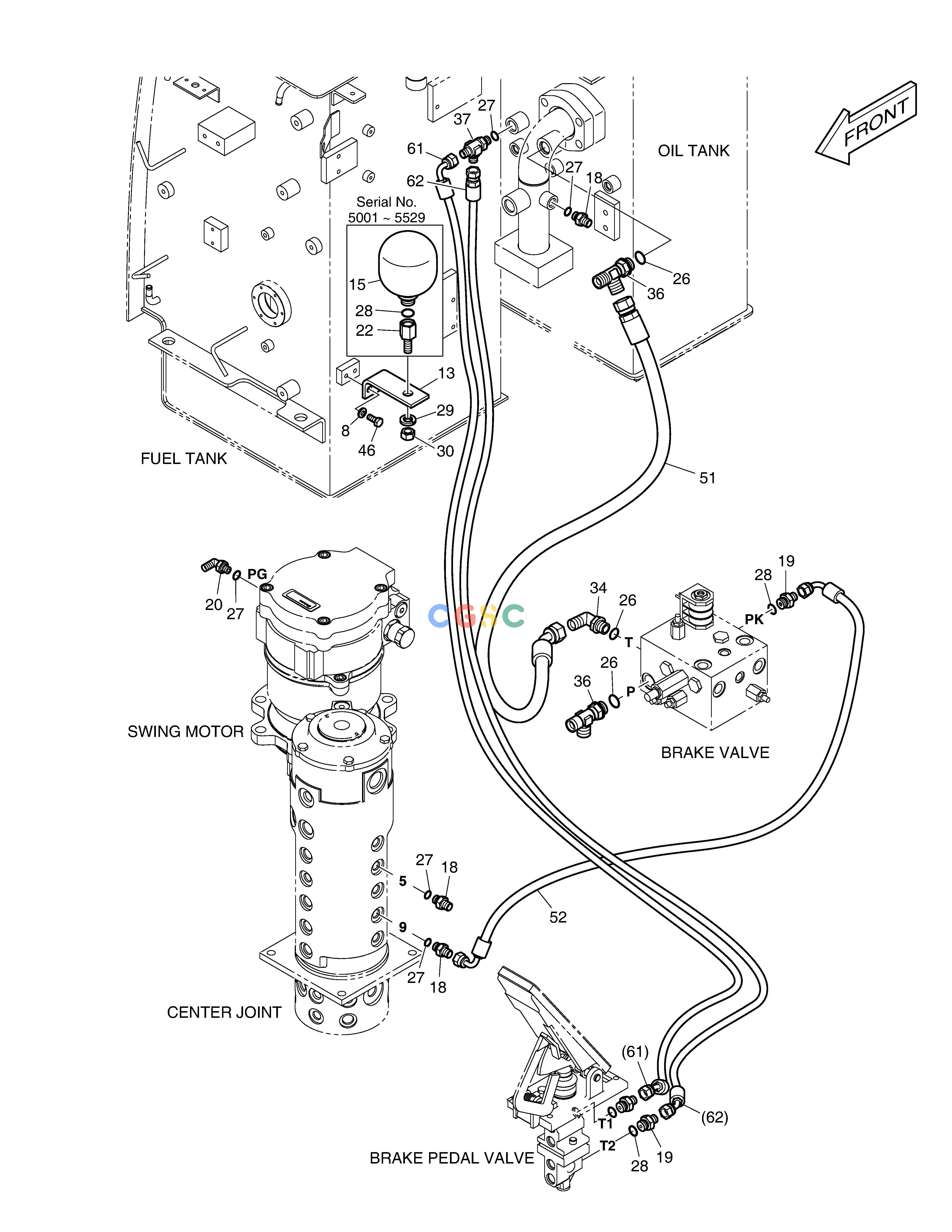 斗山零件查询BRAKE PIPING(2) DX55W Doosan parts catalog online