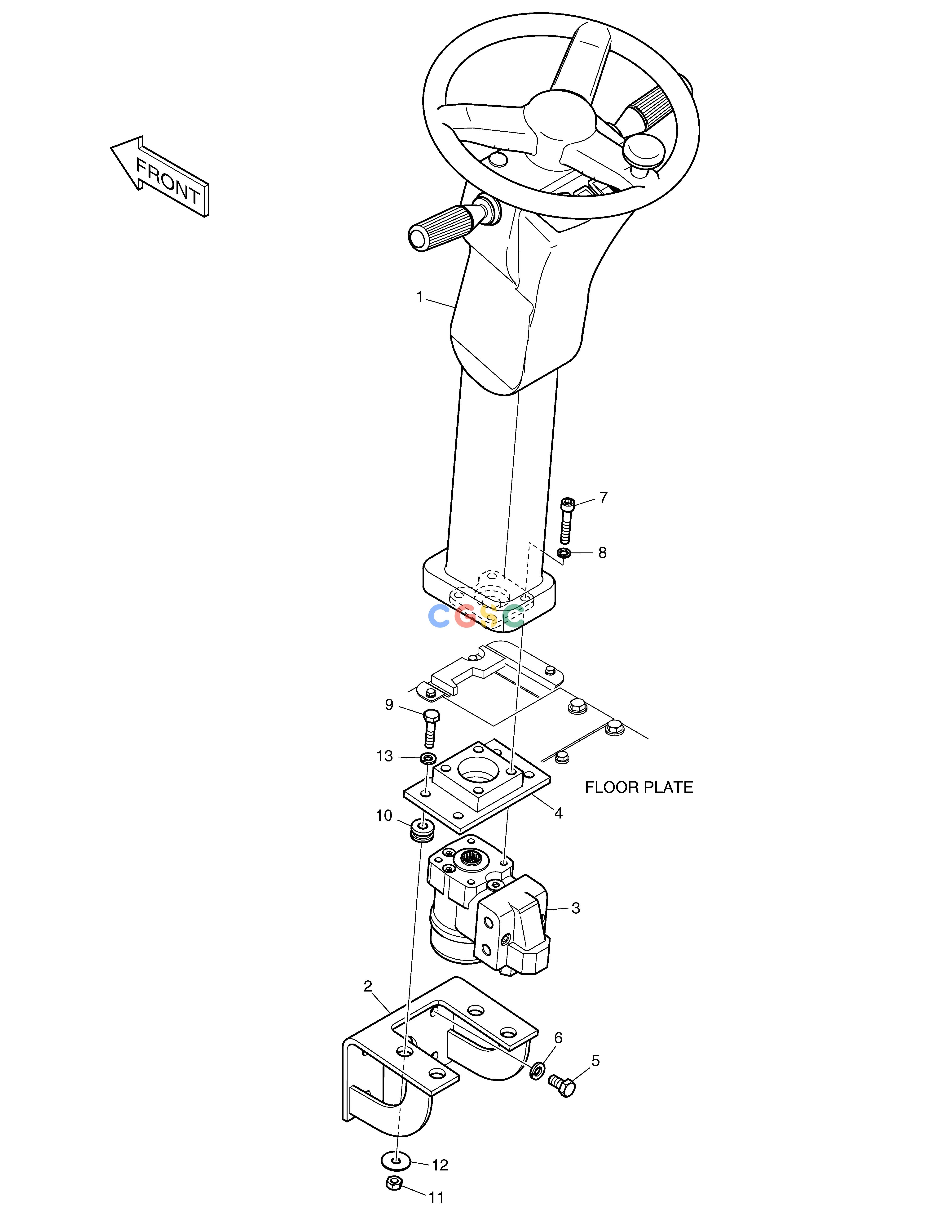 斗山零件查询STEERING WHEEL ASS'Y DX55W Doosan parts catalog online