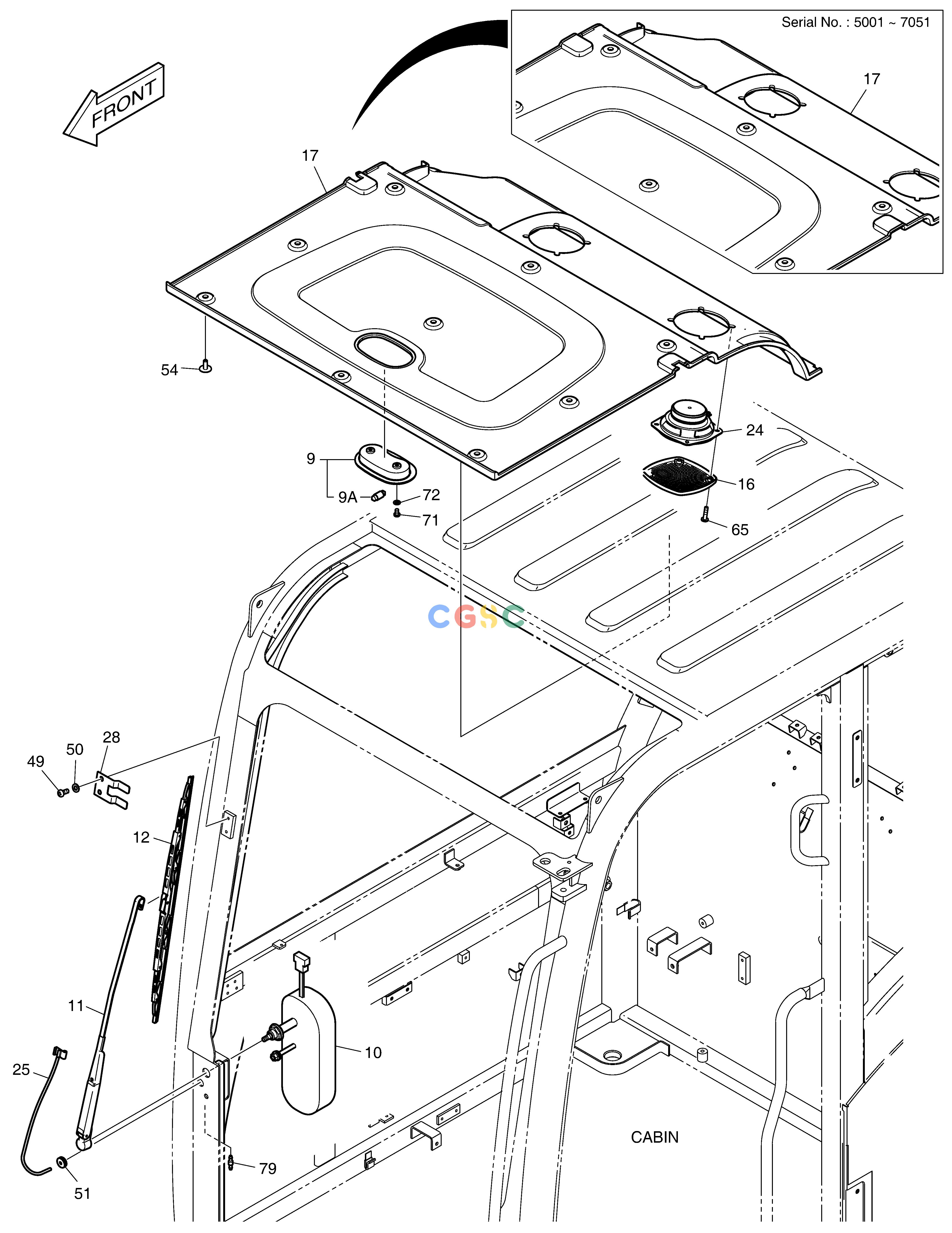 斗山零件查询CABIN(4) DX55W Doosan parts catalog online