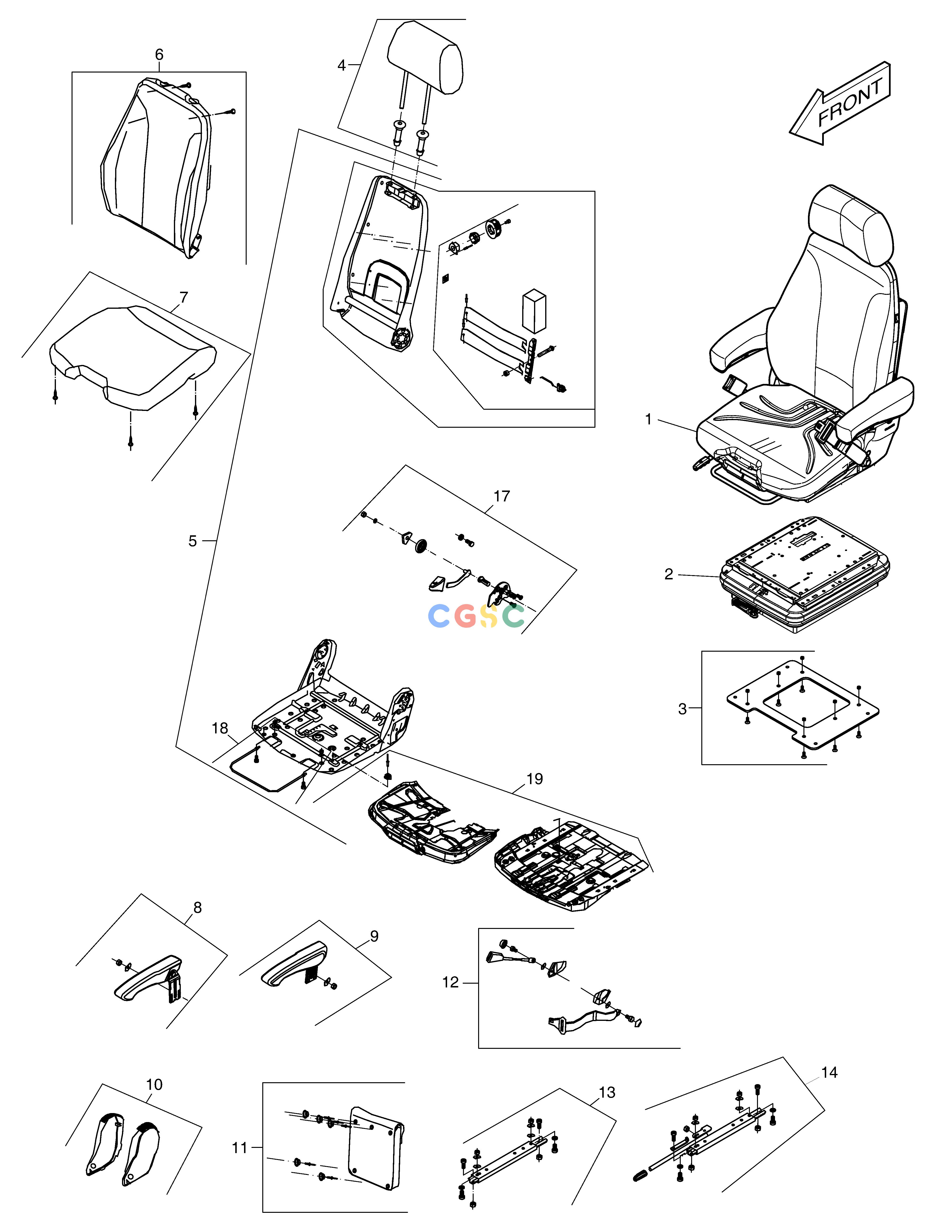 斗山零件查询SEAT DX55W Doosan parts catalog online