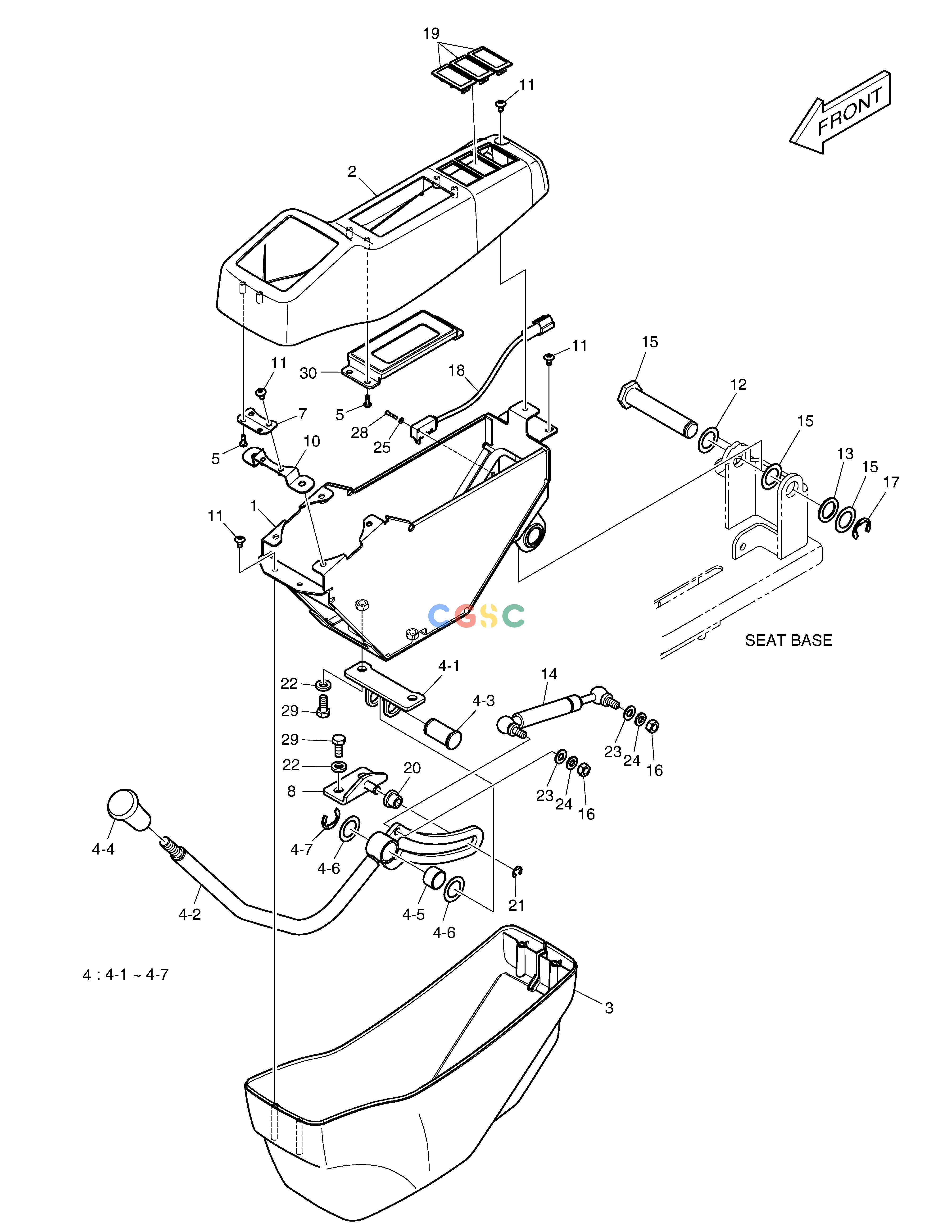 斗山零件查询CONTROL STAND - L.H DX55W Doosan parts catalog online