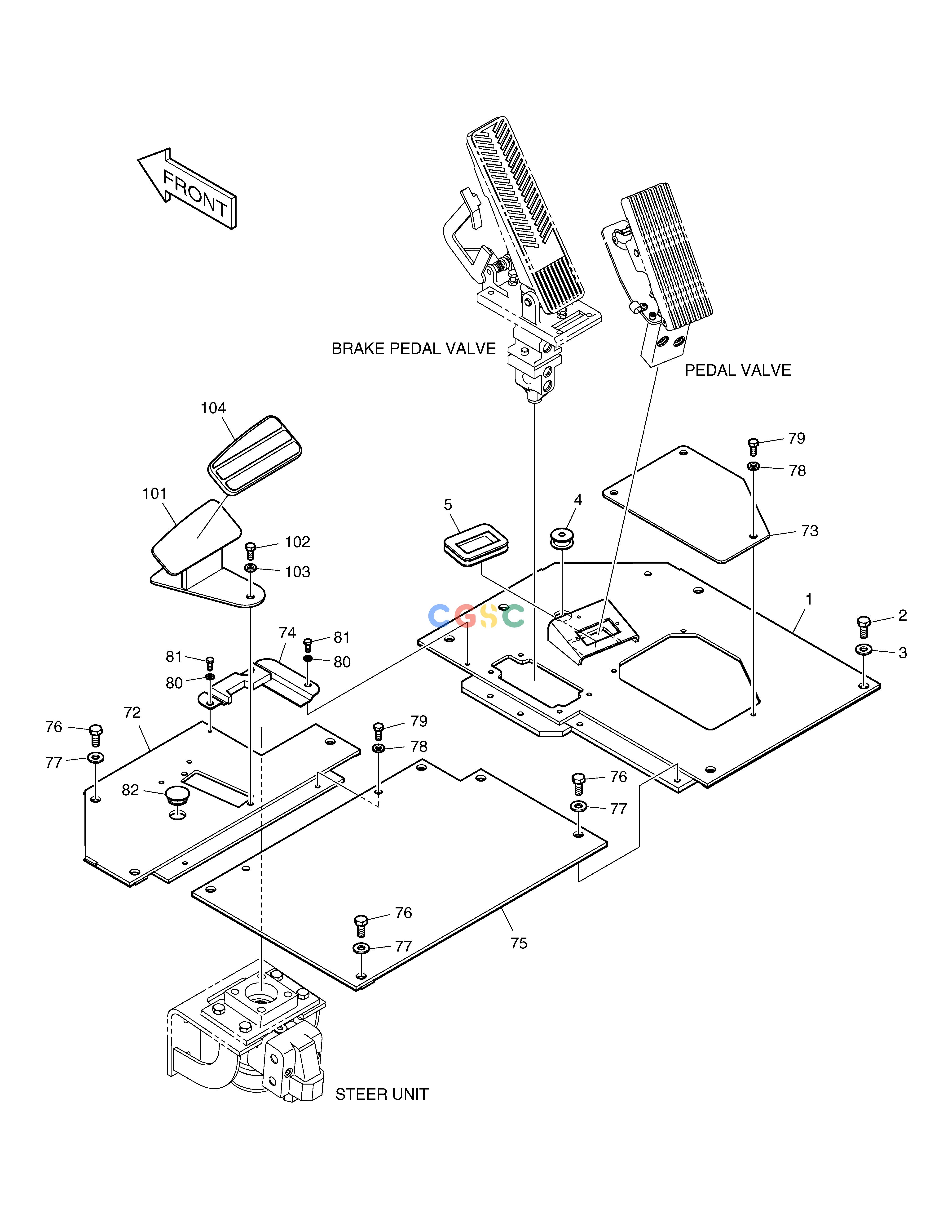 斗山零件查询FLOOR PLATE - FRONT DX55W Doosan parts catalog online