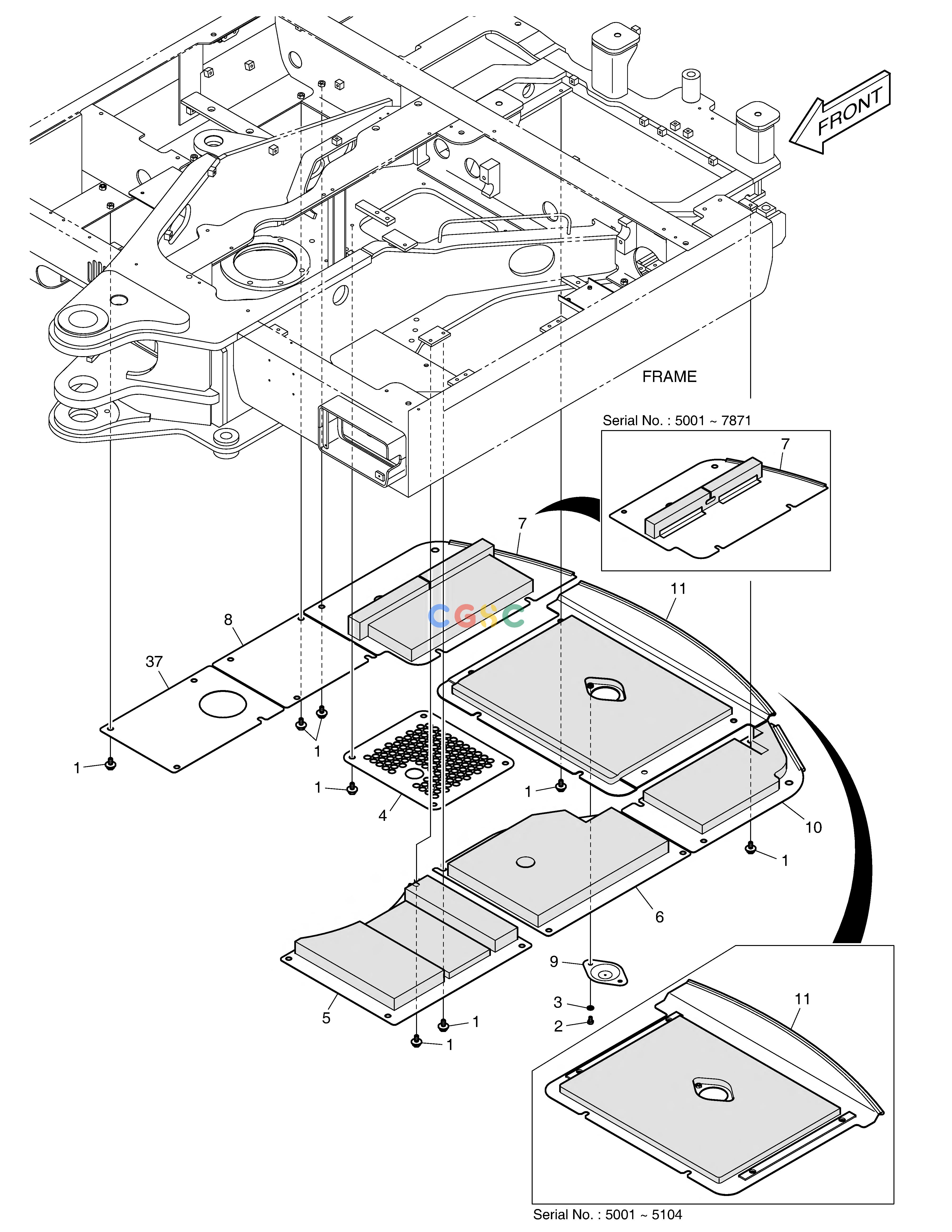 斗山零件查询UNDER COVER DX55W Doosan parts catalog online