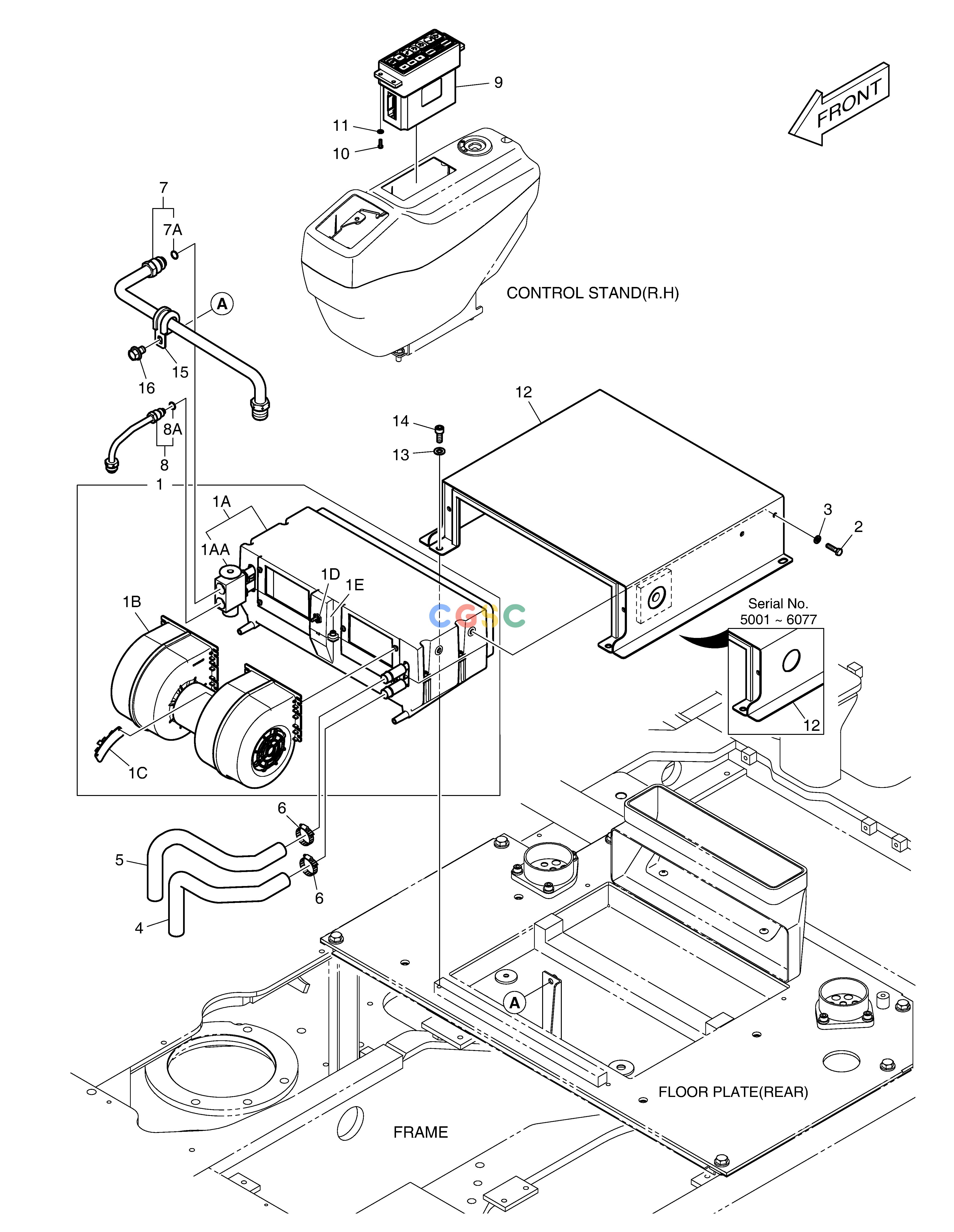 斗山零件查询AIR CONDITIONER - CABIN DX55W Doosan parts catalog online