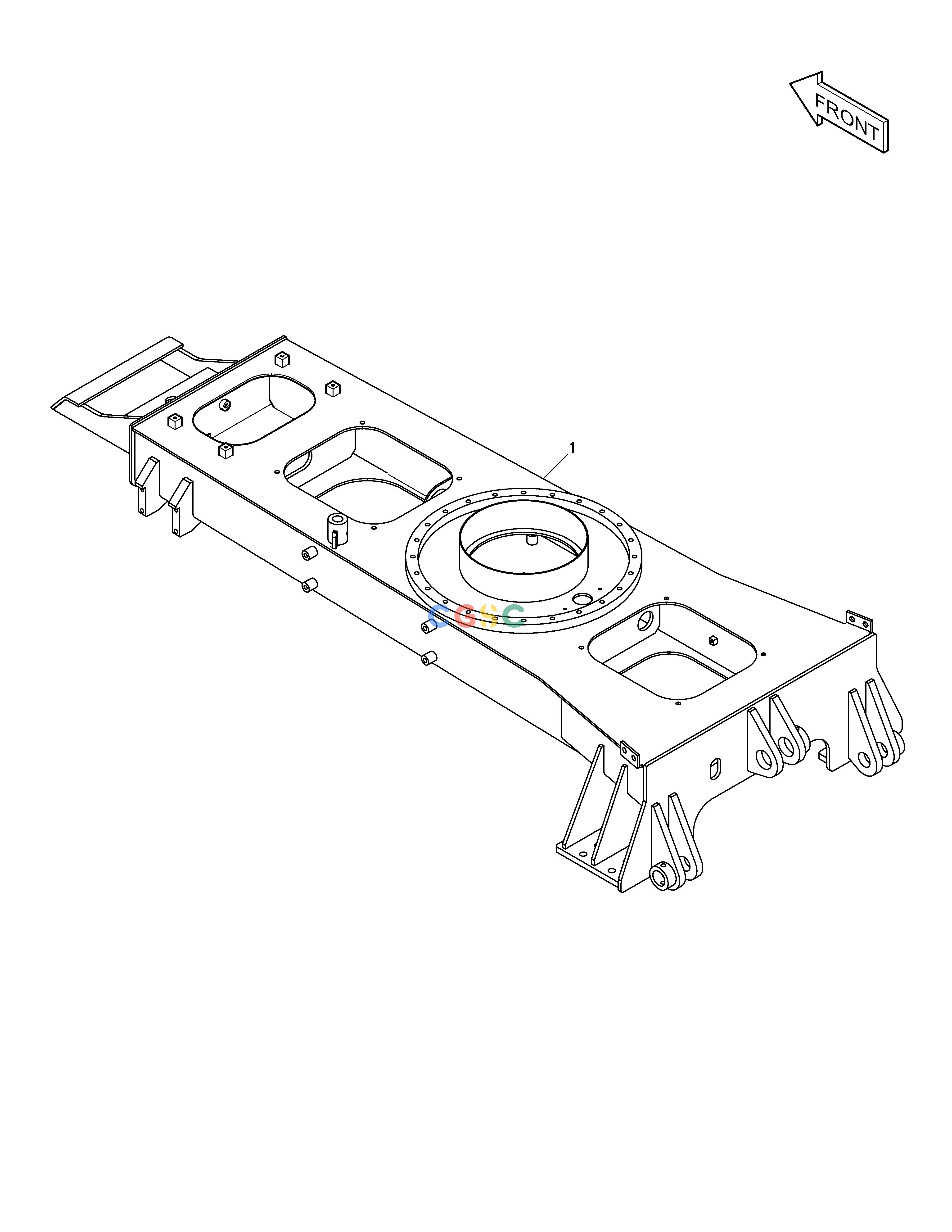 斗山零件查询CHASSIS FRAME - OLD AXLE DX55W Doosan parts catalog online