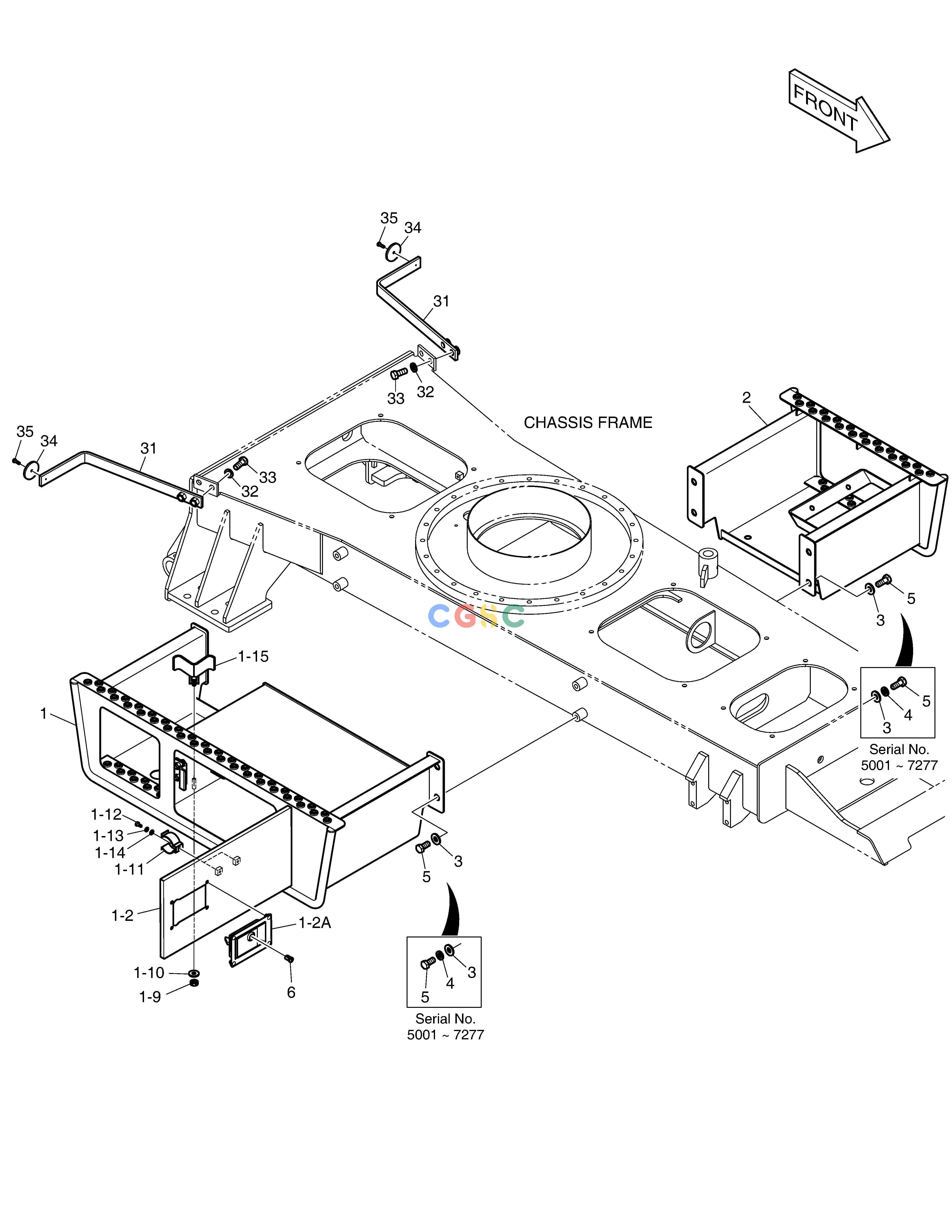 斗山零件查询CHASSIS COMPONENTS(2) DX55W Doosan parts catalog online