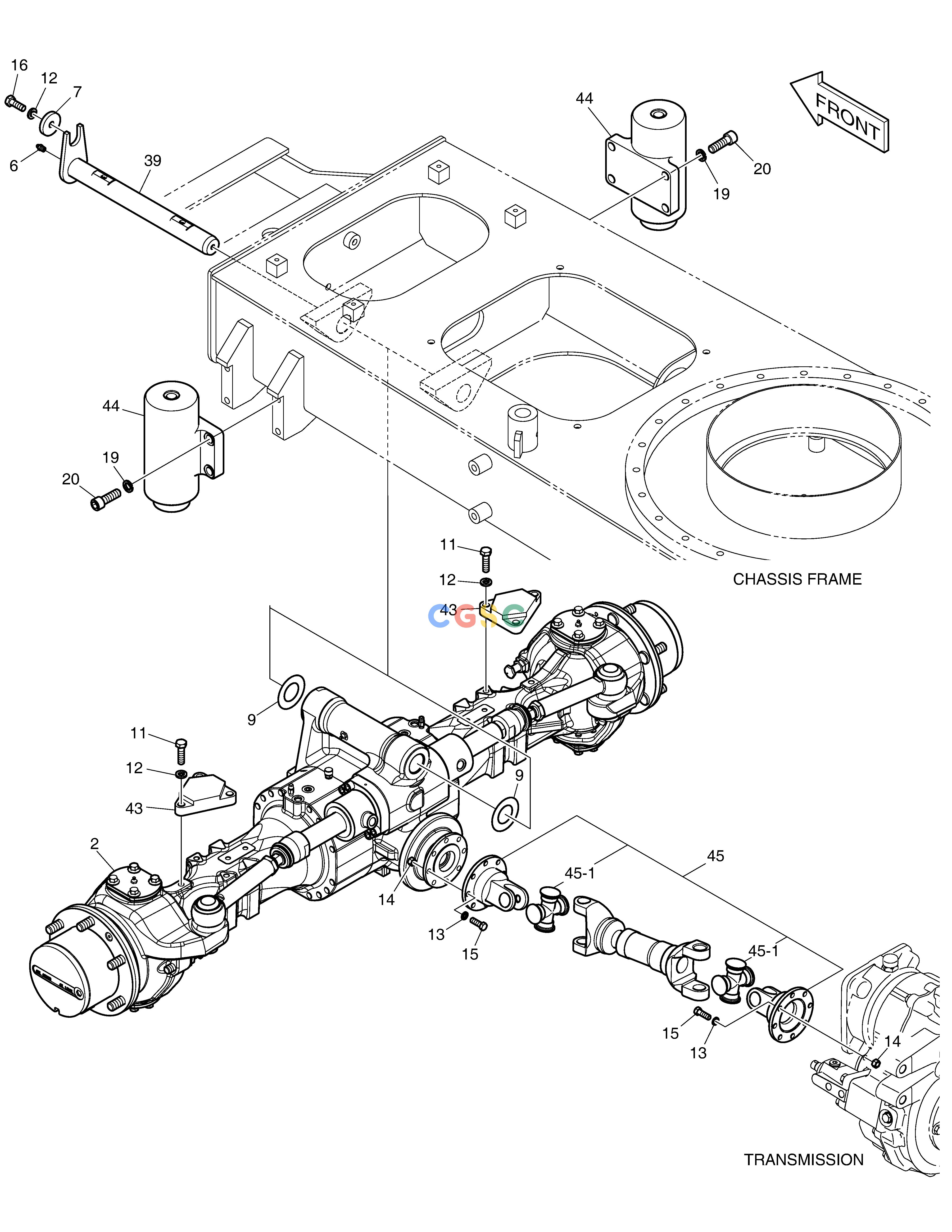 斗山零件查询POWER TRAIN - FRONT DX55W Doosan parts catalog online