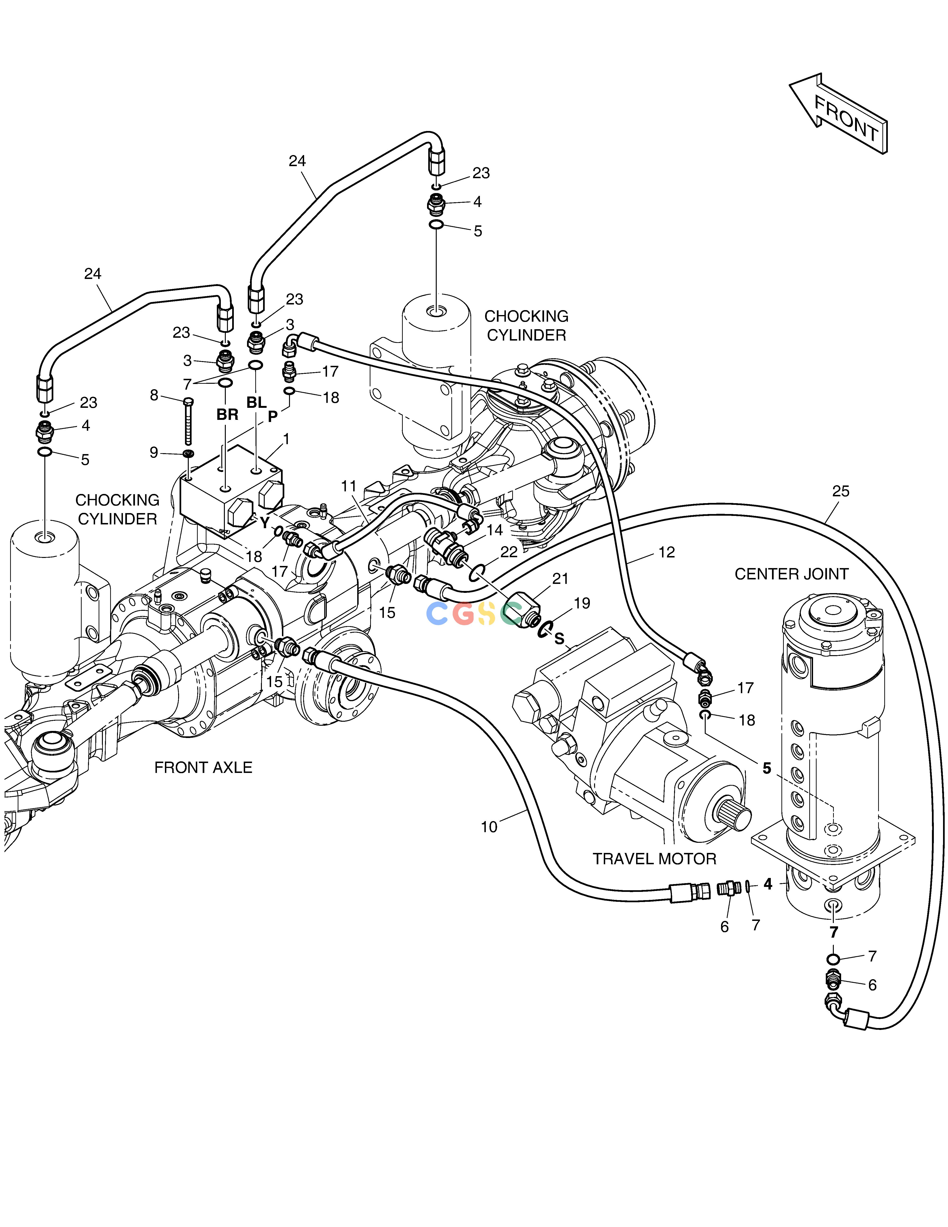 斗山零件查询CHOCKING & STEERING PIPING DX55W Doosan parts catalog online