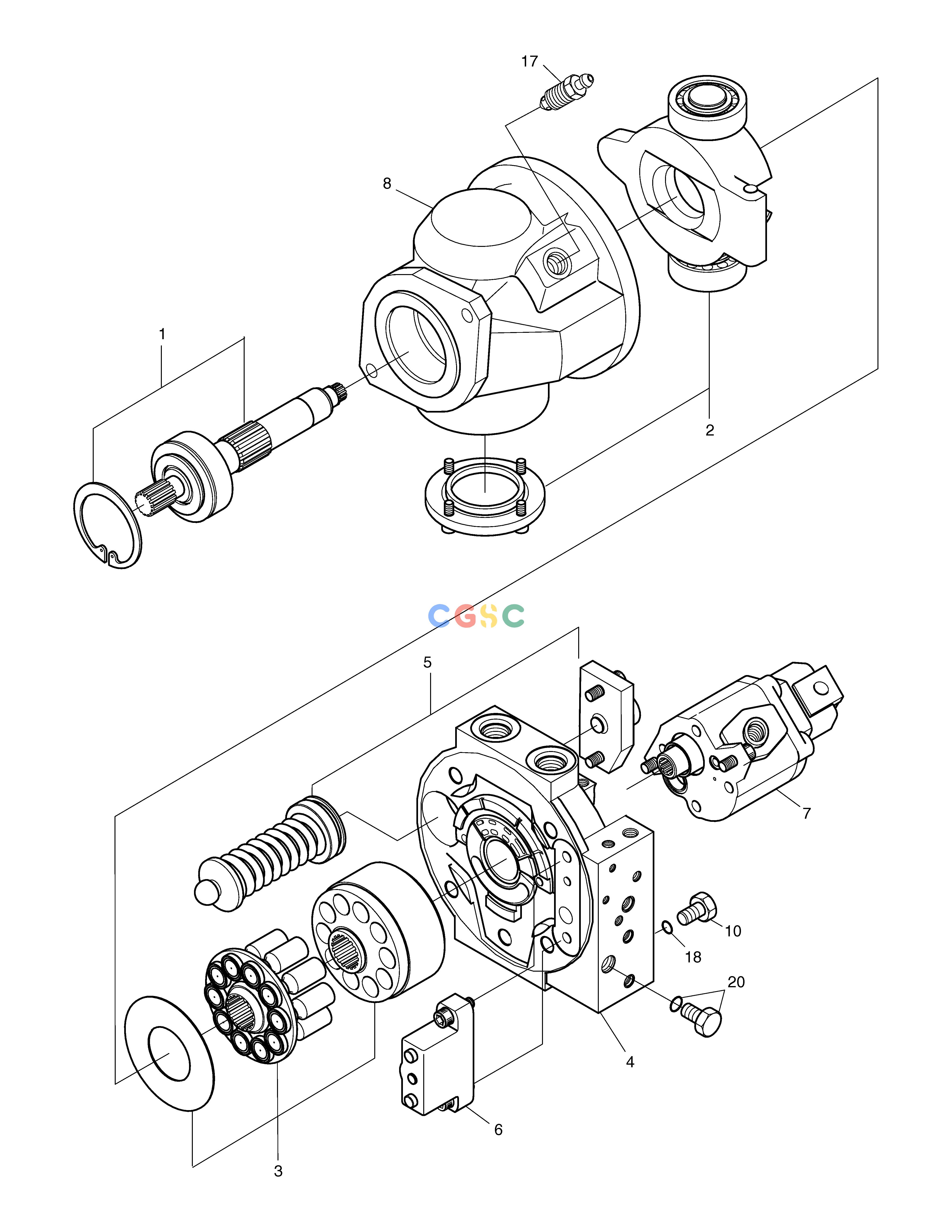 斗山零件查询MAIN PUMP DX55W Doosan parts catalog online