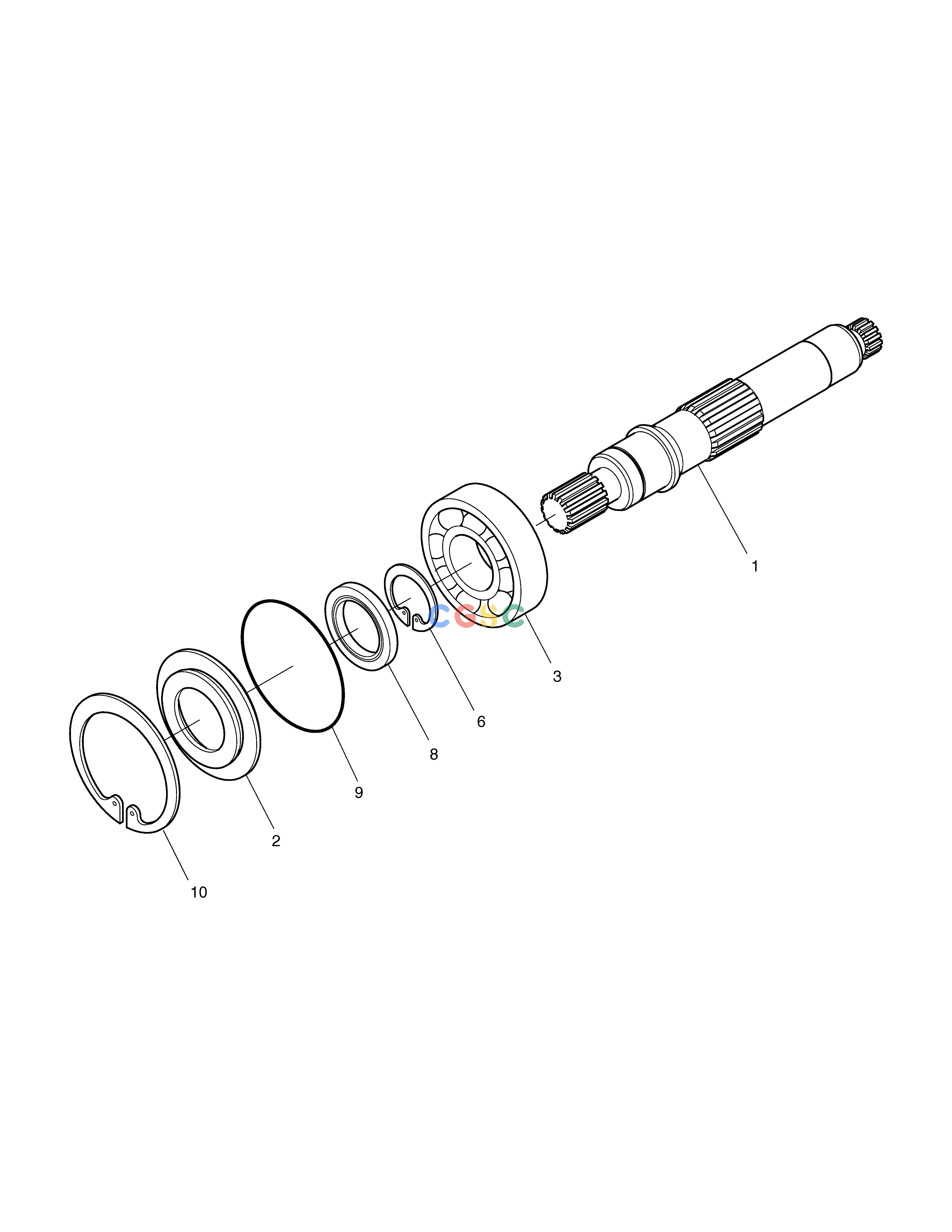 斗山零件查询MAIN PUMP - SHAFT DX55W Doosan parts catalog online