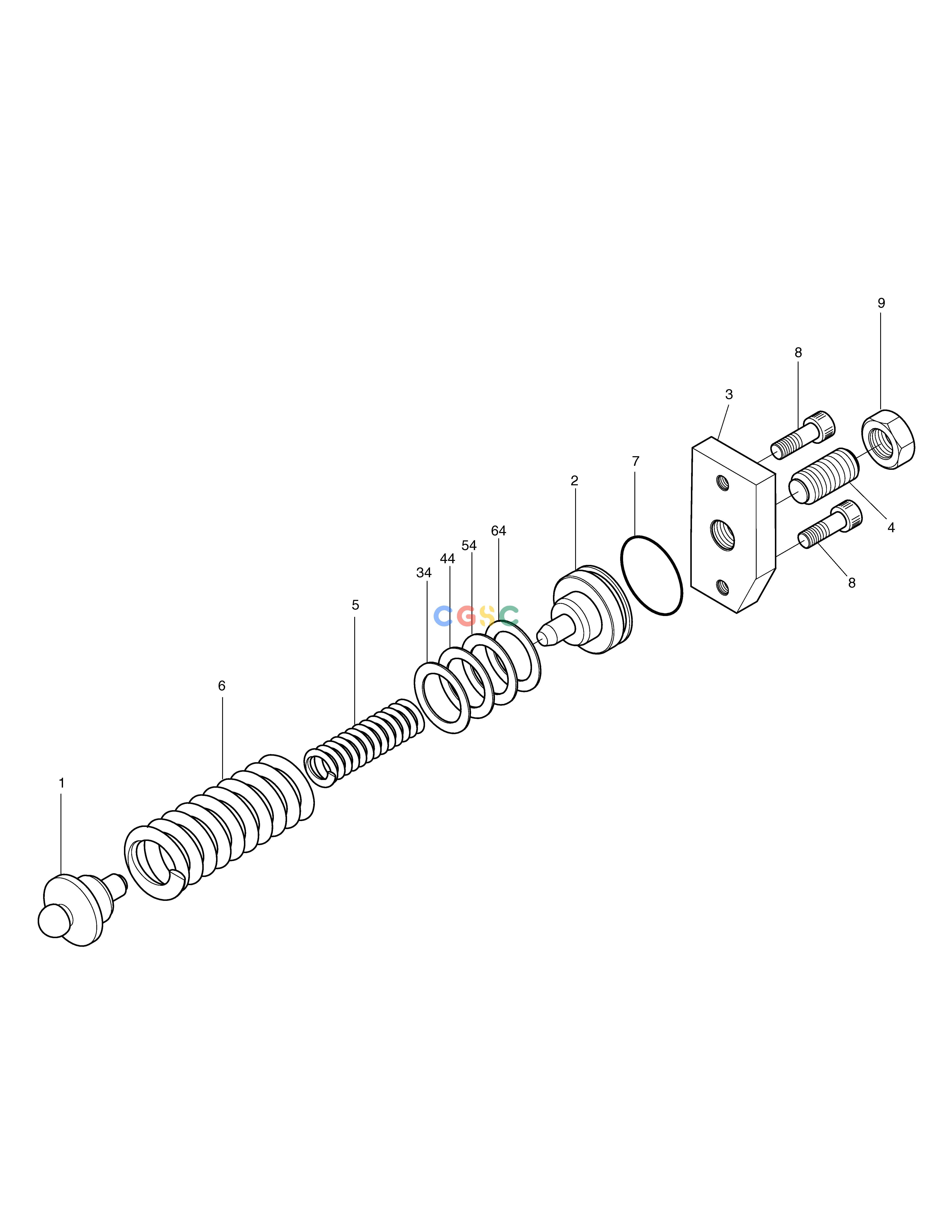 斗山零件查询MAIN PUMP - CONTROL SPRING DX55W Doosan parts catalog online