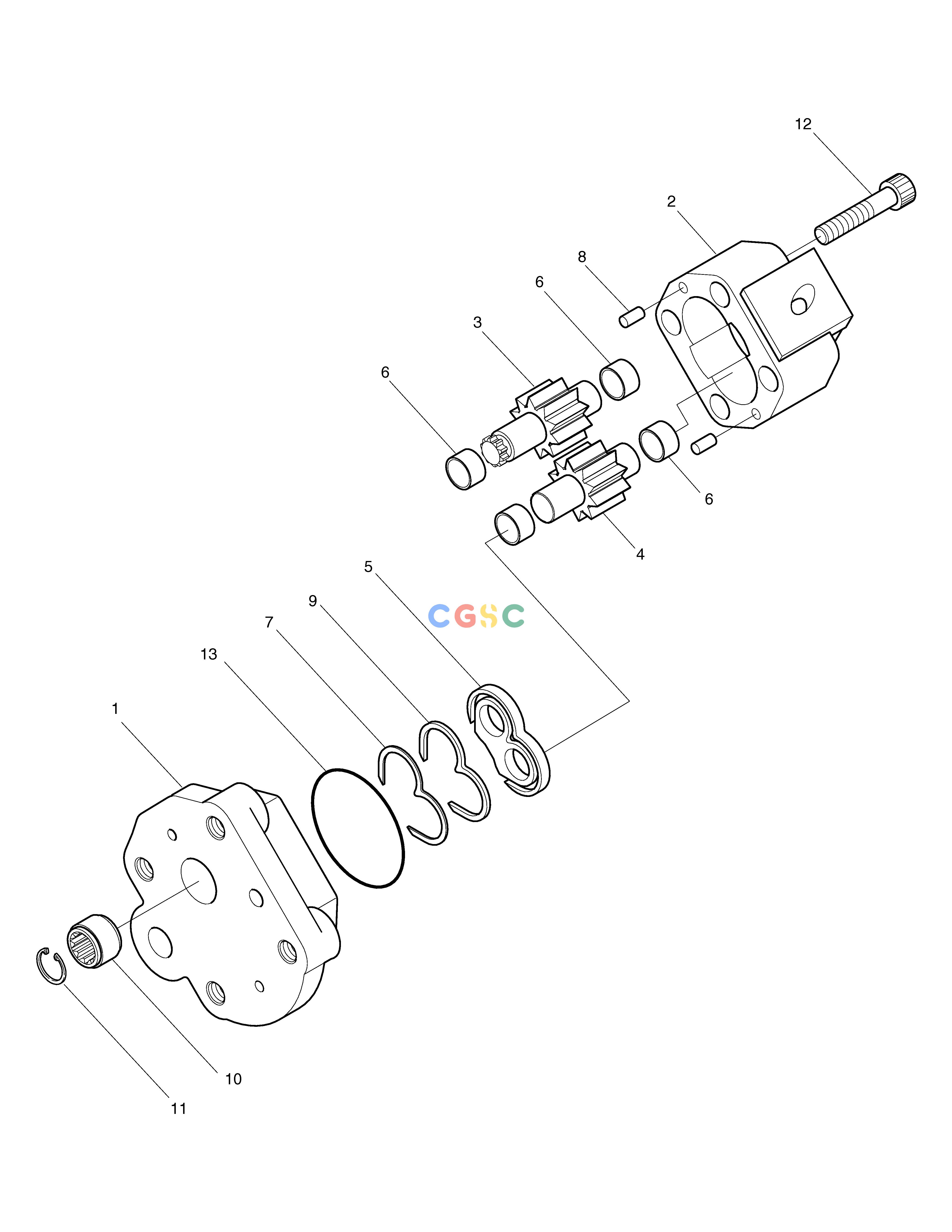 斗山零件查询MAIN PUMP - GEAR PUMP(2) DX55W Doosan parts catalog online