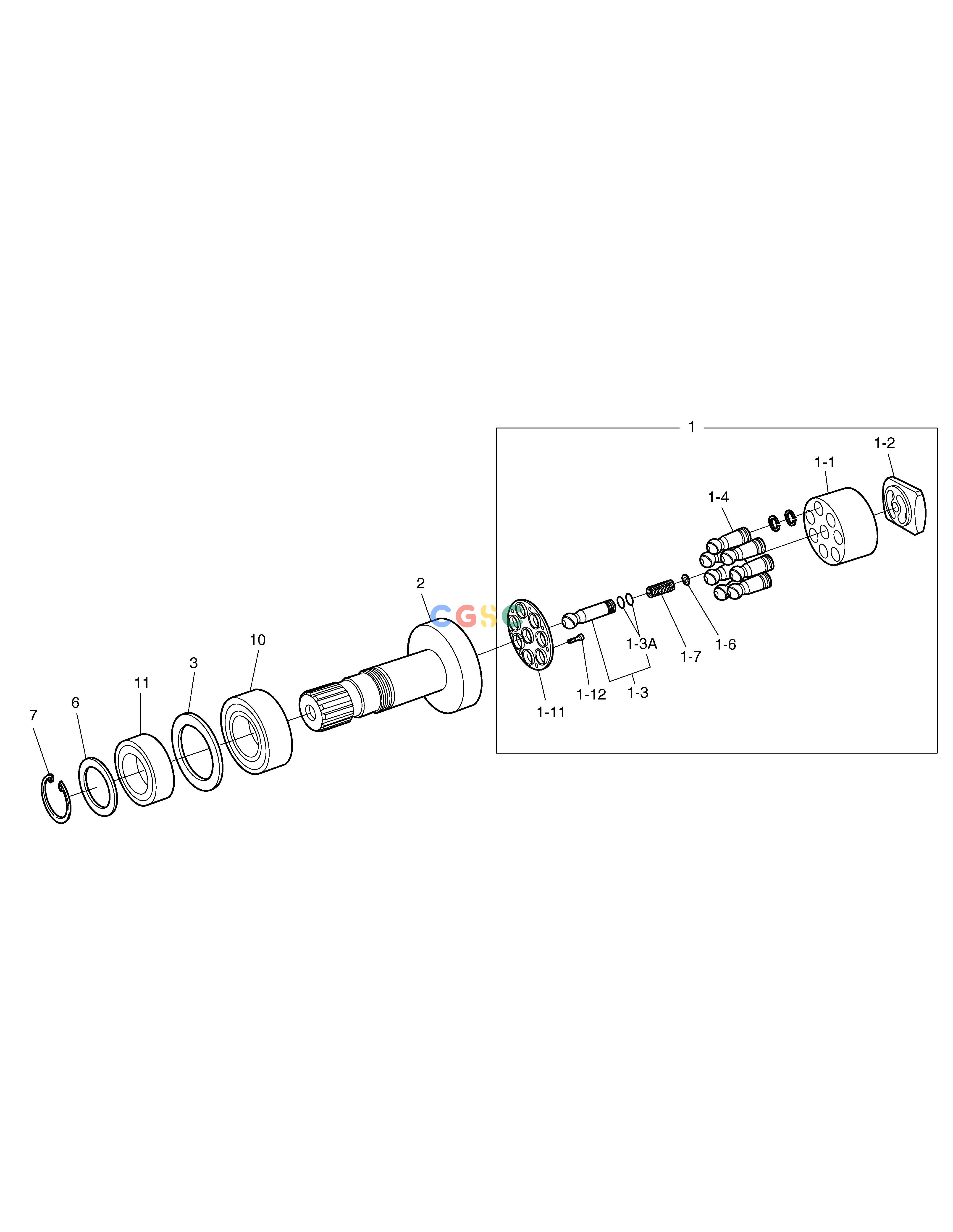 斗山零件查询TRAVEL MOTOR - ROTARY GROUP DX55W Doosan parts catalog online