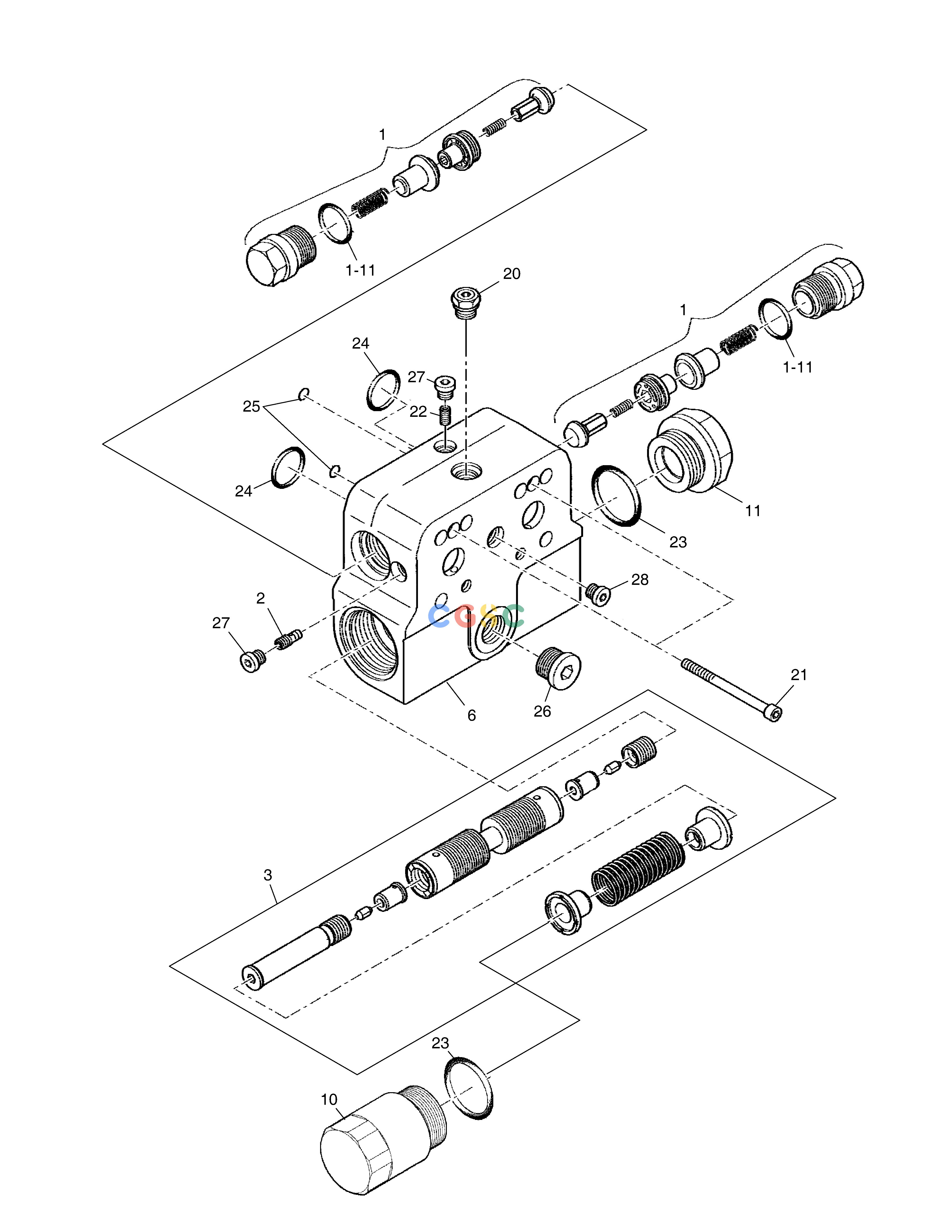 斗山零件查询TRAVEL MOTOR - COUNTER BALANCE VALVE DX55W Doosan parts catalog online