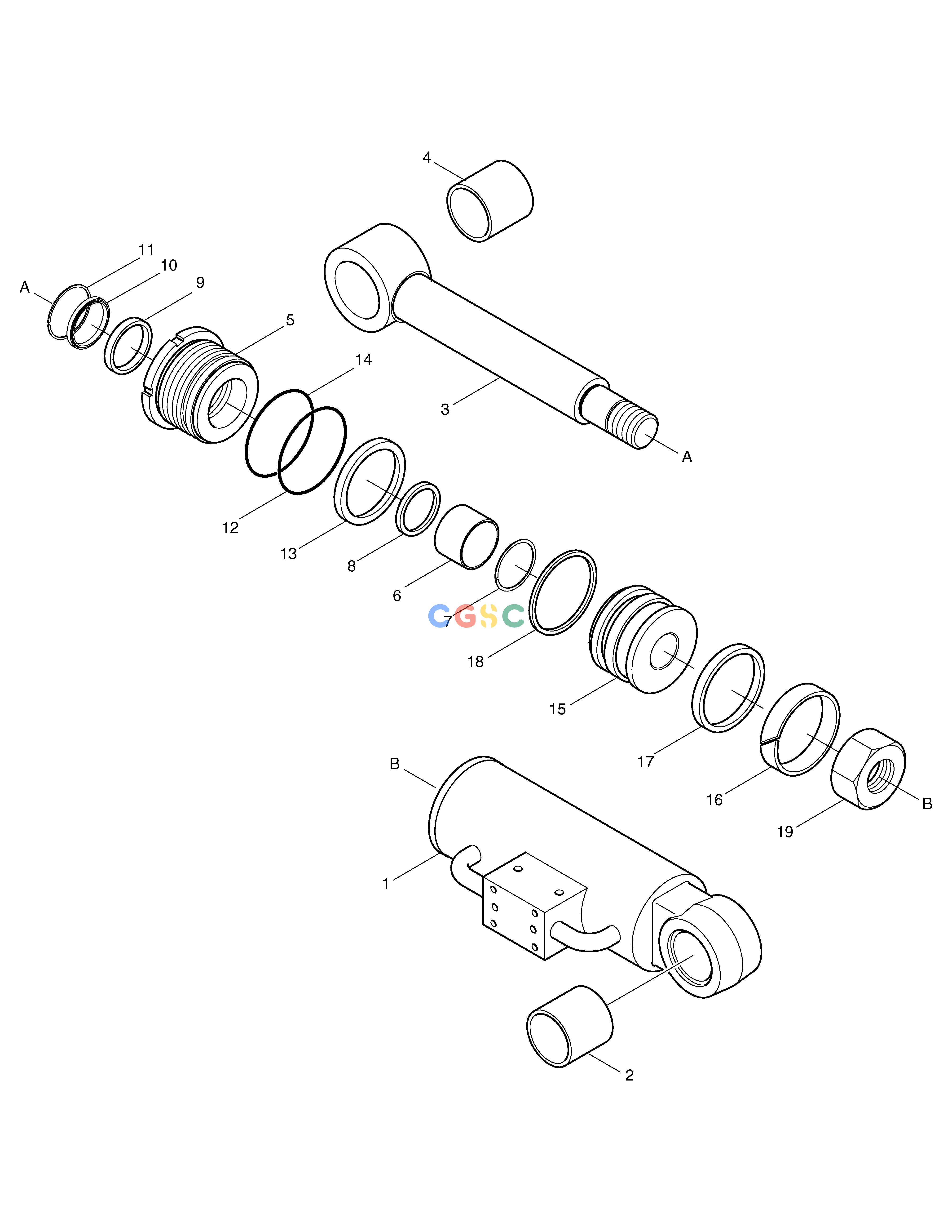斗山零件查询DOZER CYLINDER DX55W Doosan parts catalog online