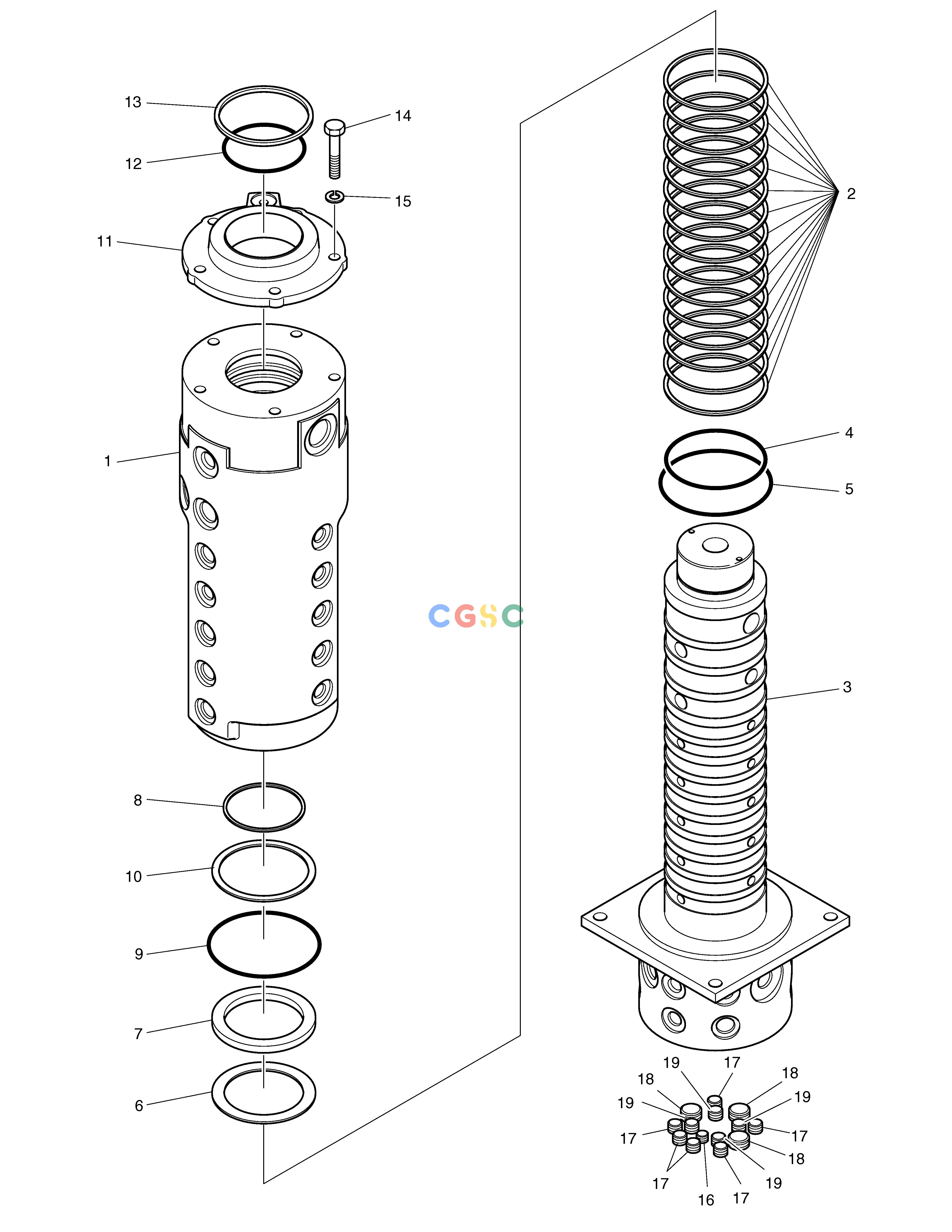斗山零件查询CENTER JOINT DX55W Doosan parts catalog online