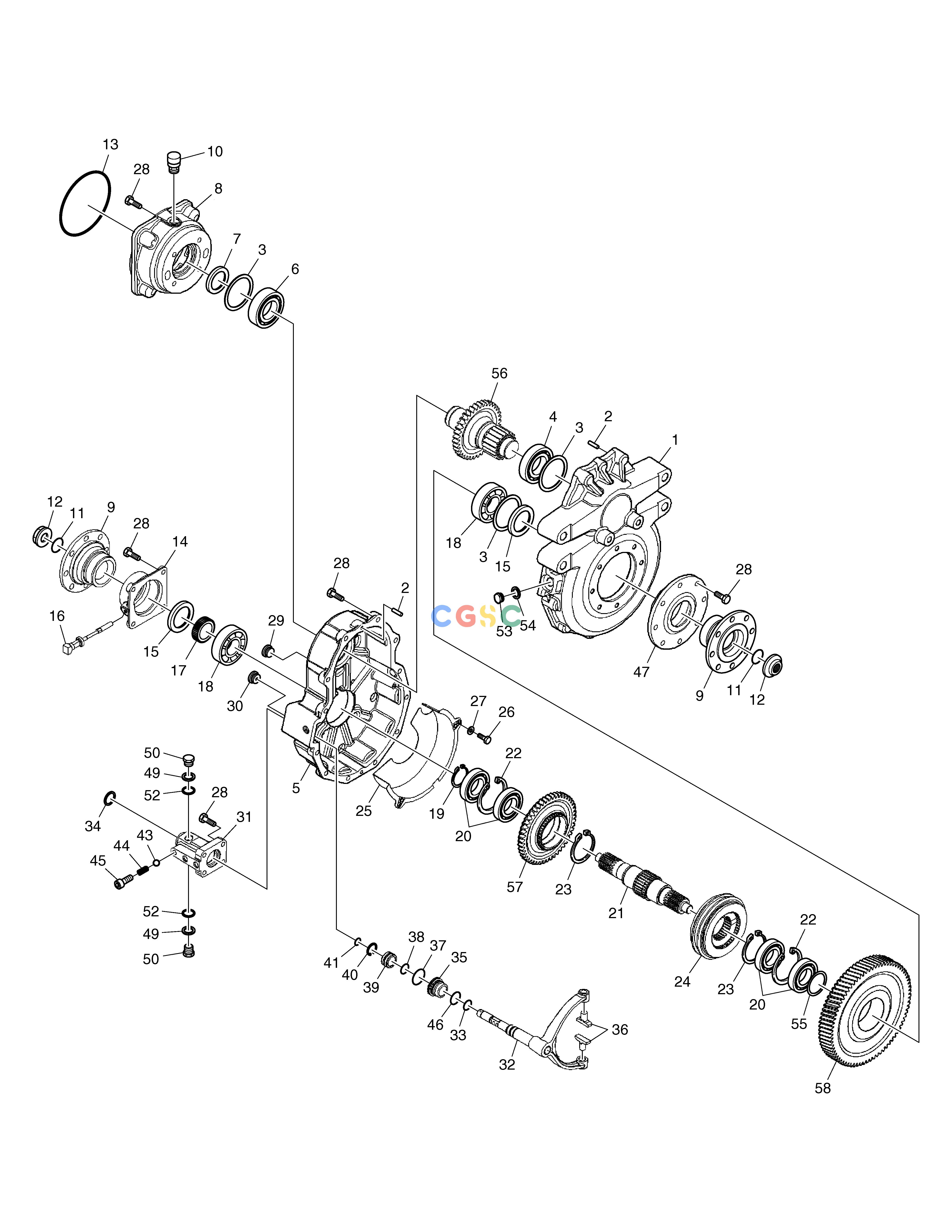 斗山零件查询TRANSMISSION DX55W Doosan parts catalog online