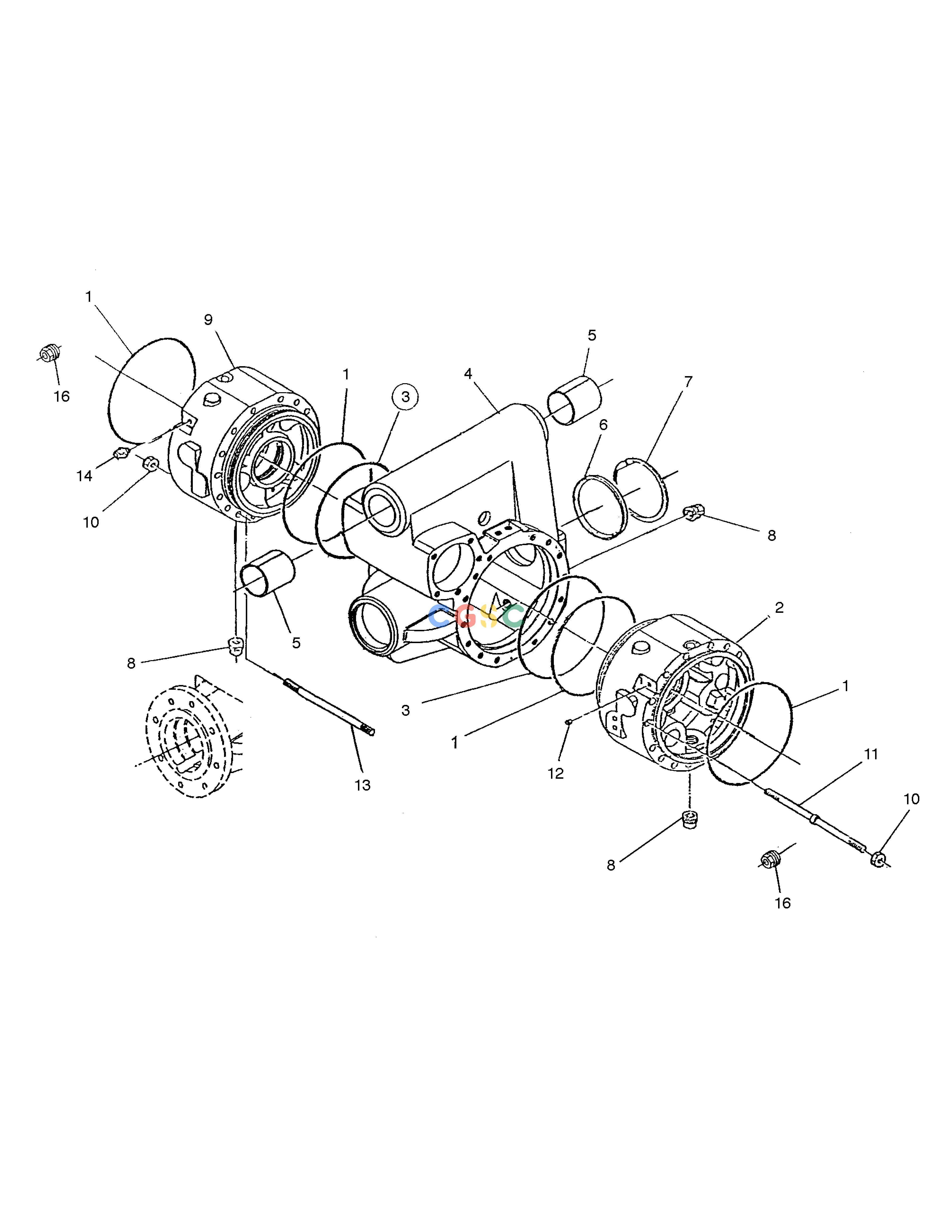 斗山零件查询FRONT AXLE(1) DX55W Doosan parts catalog online