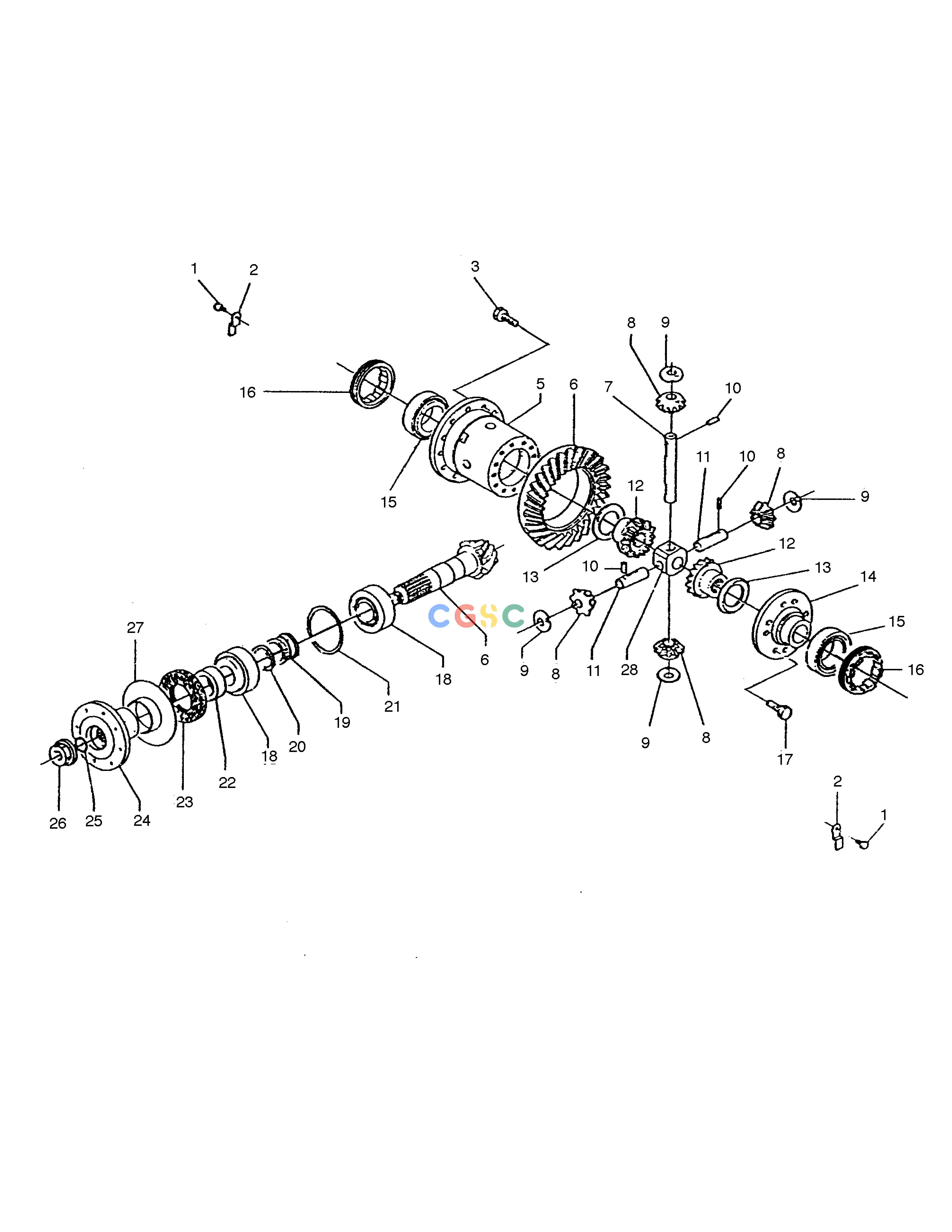 斗山零件查询FRONT AXLE(2) DX55W Doosan parts catalog online