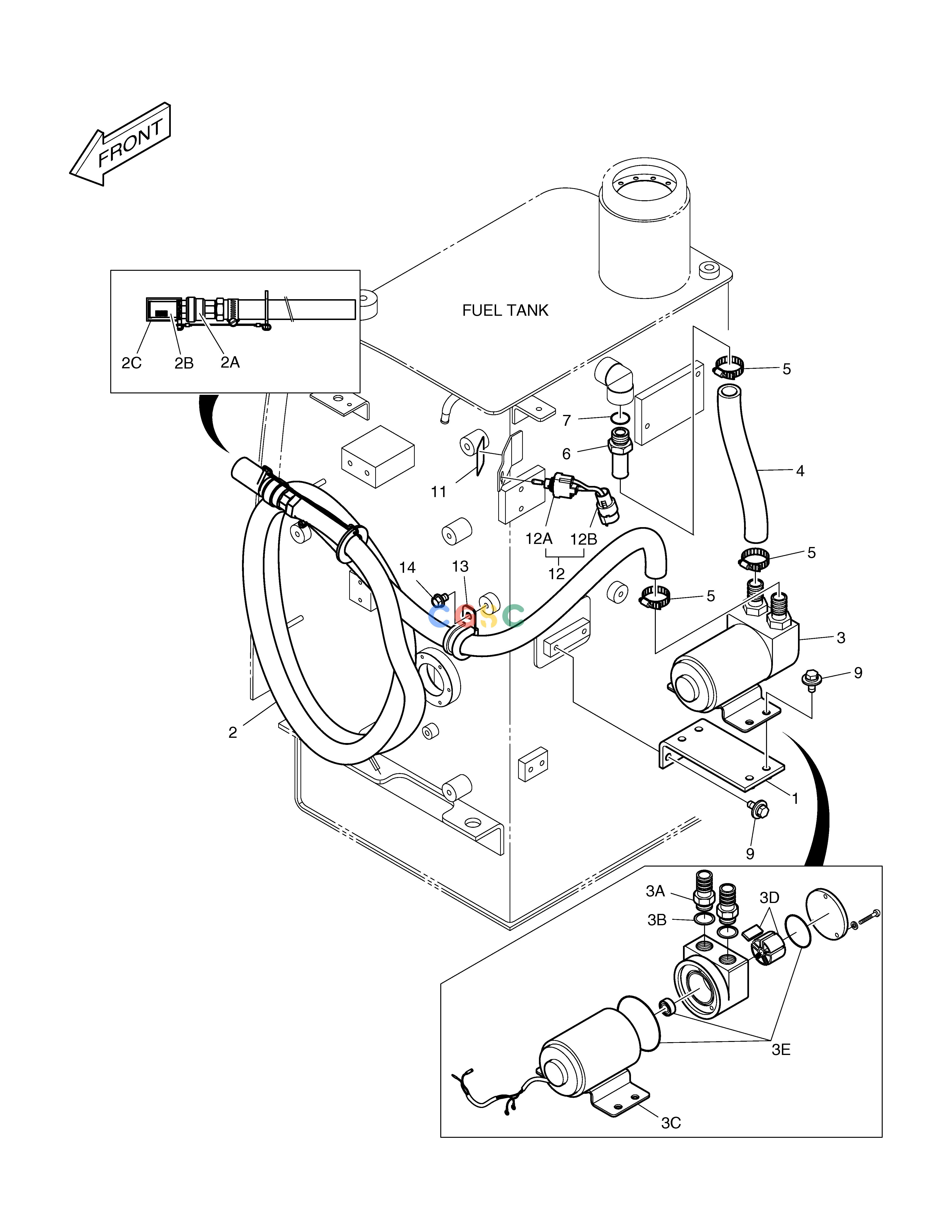 斗山零件查询FUEL FILLER PUMP DX55W Doosan parts catalog online