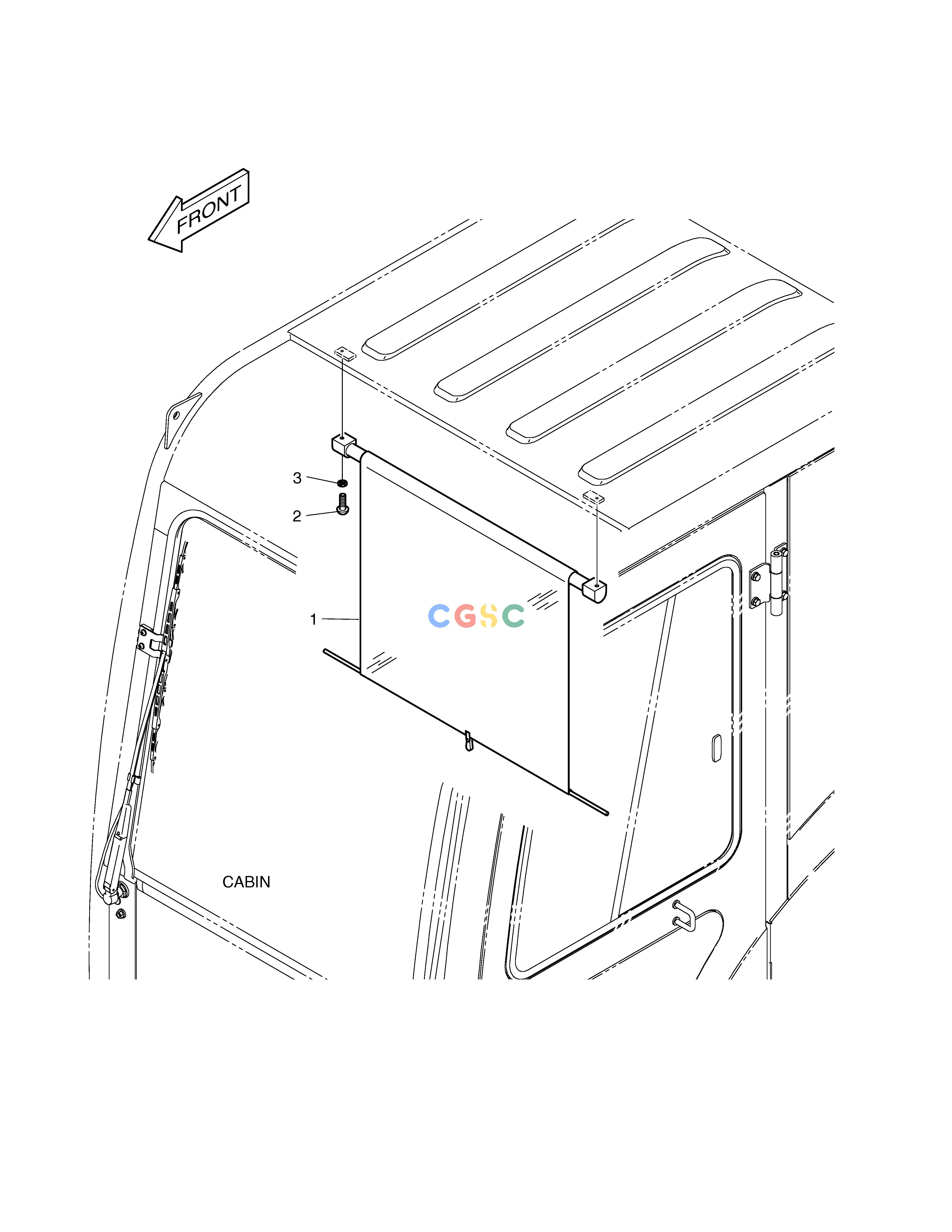 斗山零件查询SUN VISOR DX55W Doosan parts catalog online