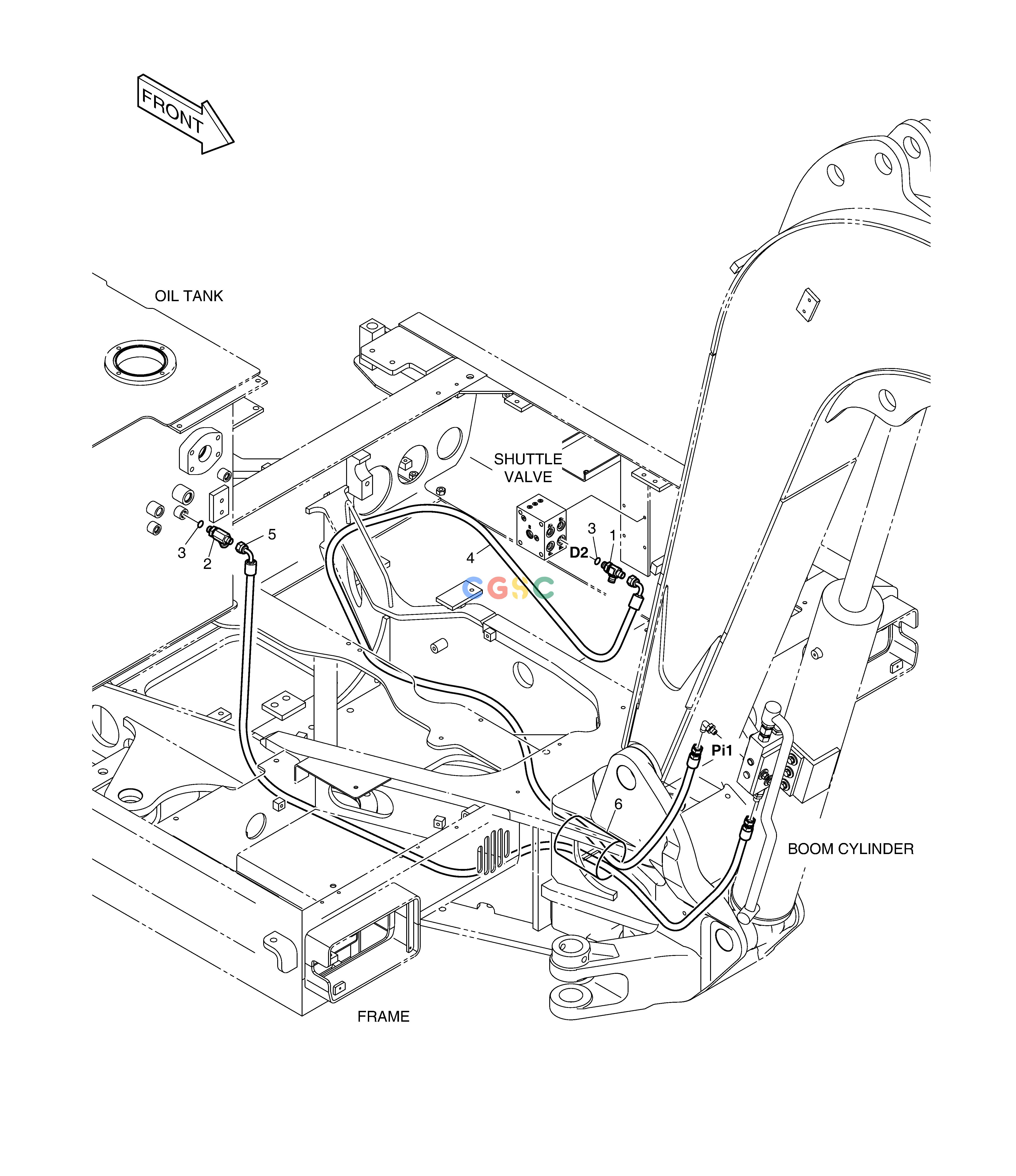 斗山零件查询PILOT PIPING - LOCK VALVE DX55W Doosan parts catalog online