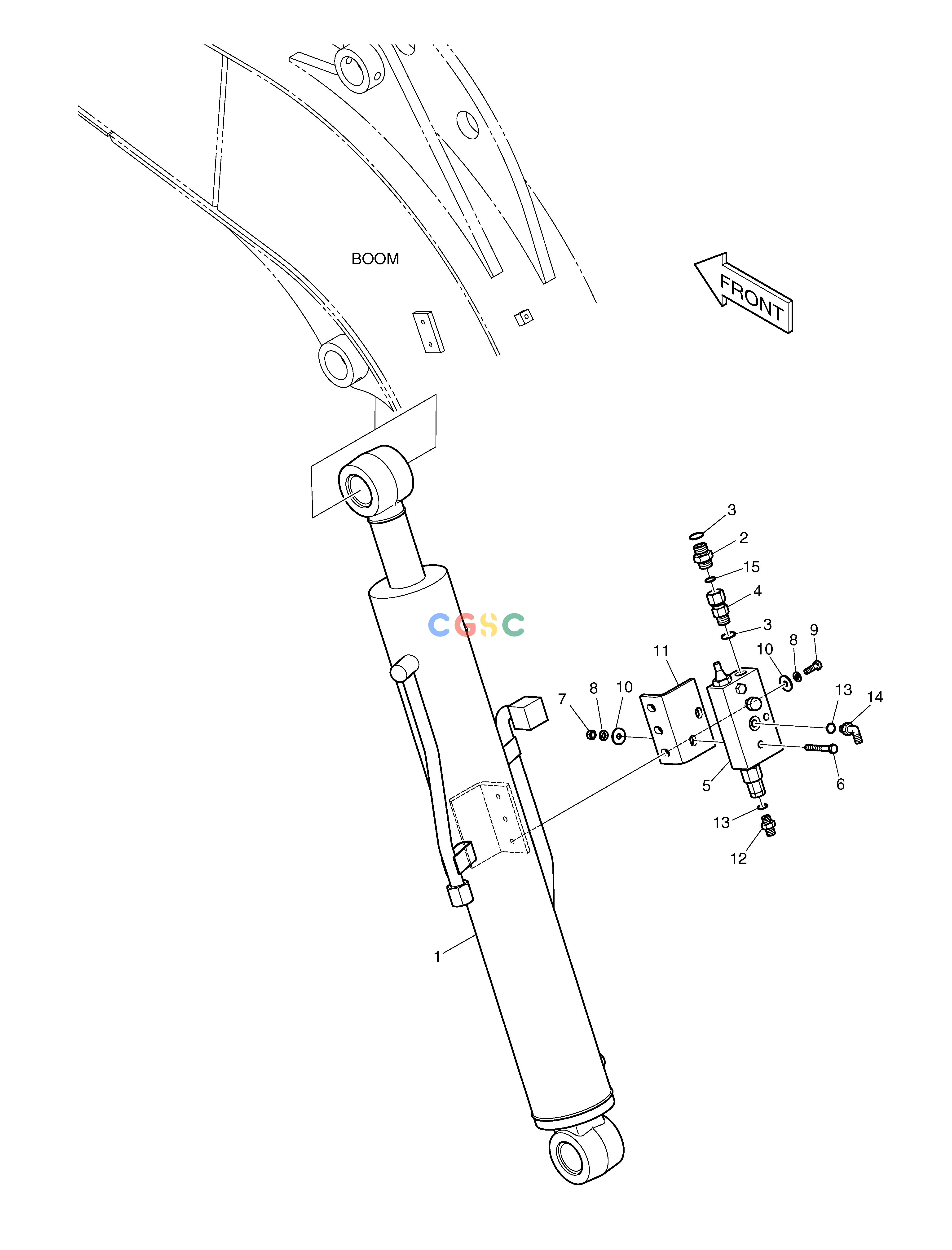 斗山零件查询BOOM PIPING - LOCK VALVE DX55W Doosan parts catalog online