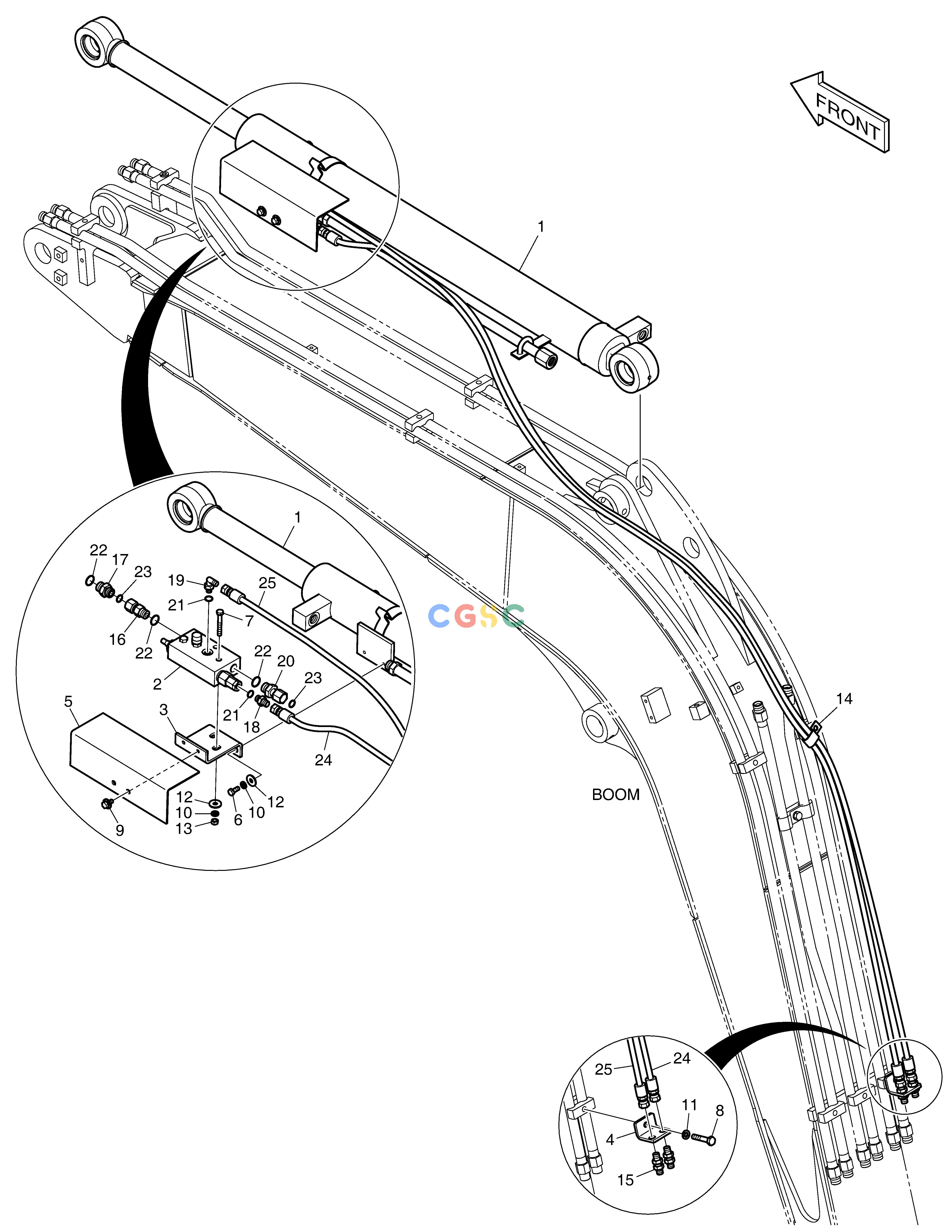 斗山零件查询ARM PIPING - LOCK VALVE DX55W Doosan parts catalog online
