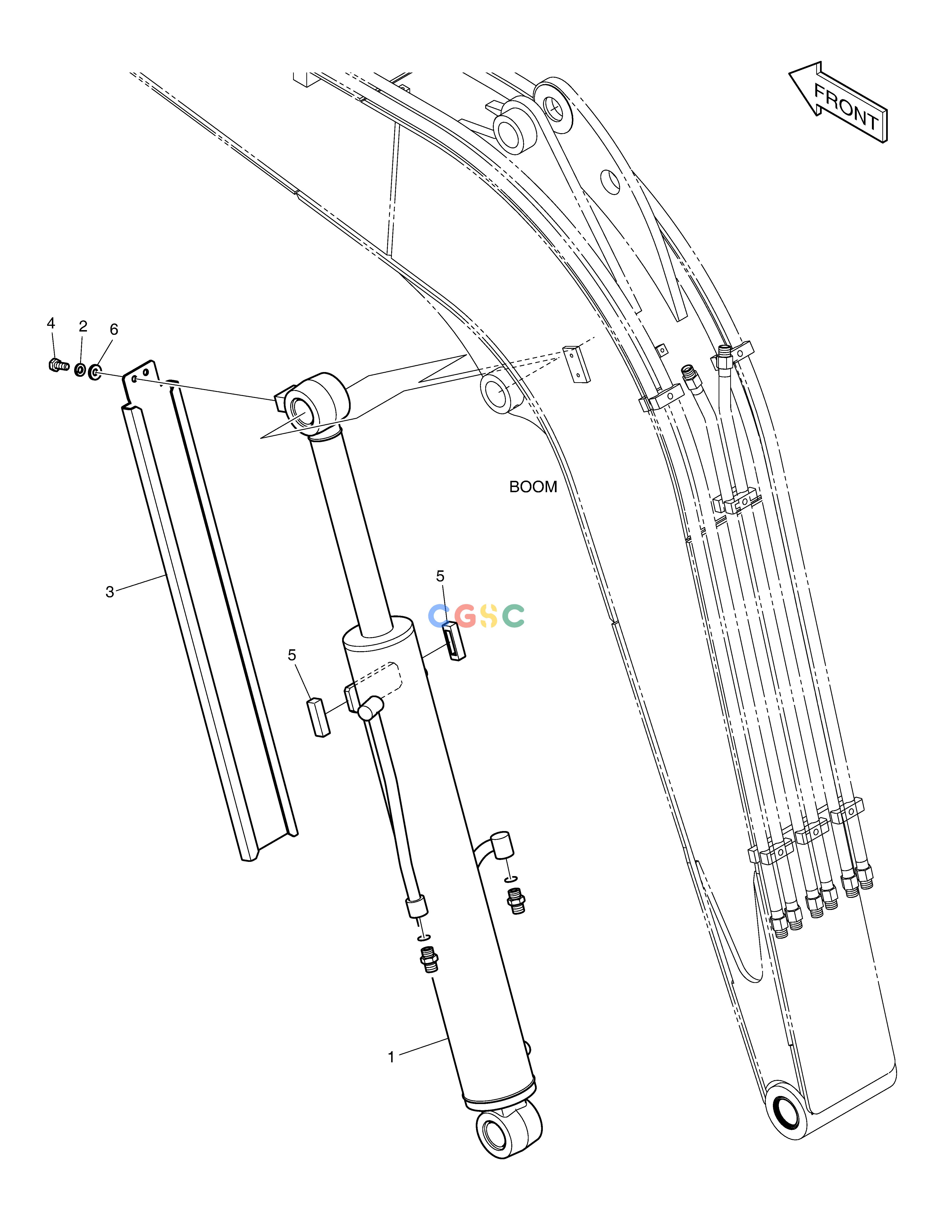 斗山零件查询BOOM PIPING - WITH COVER DX55W Doosan parts catalog online