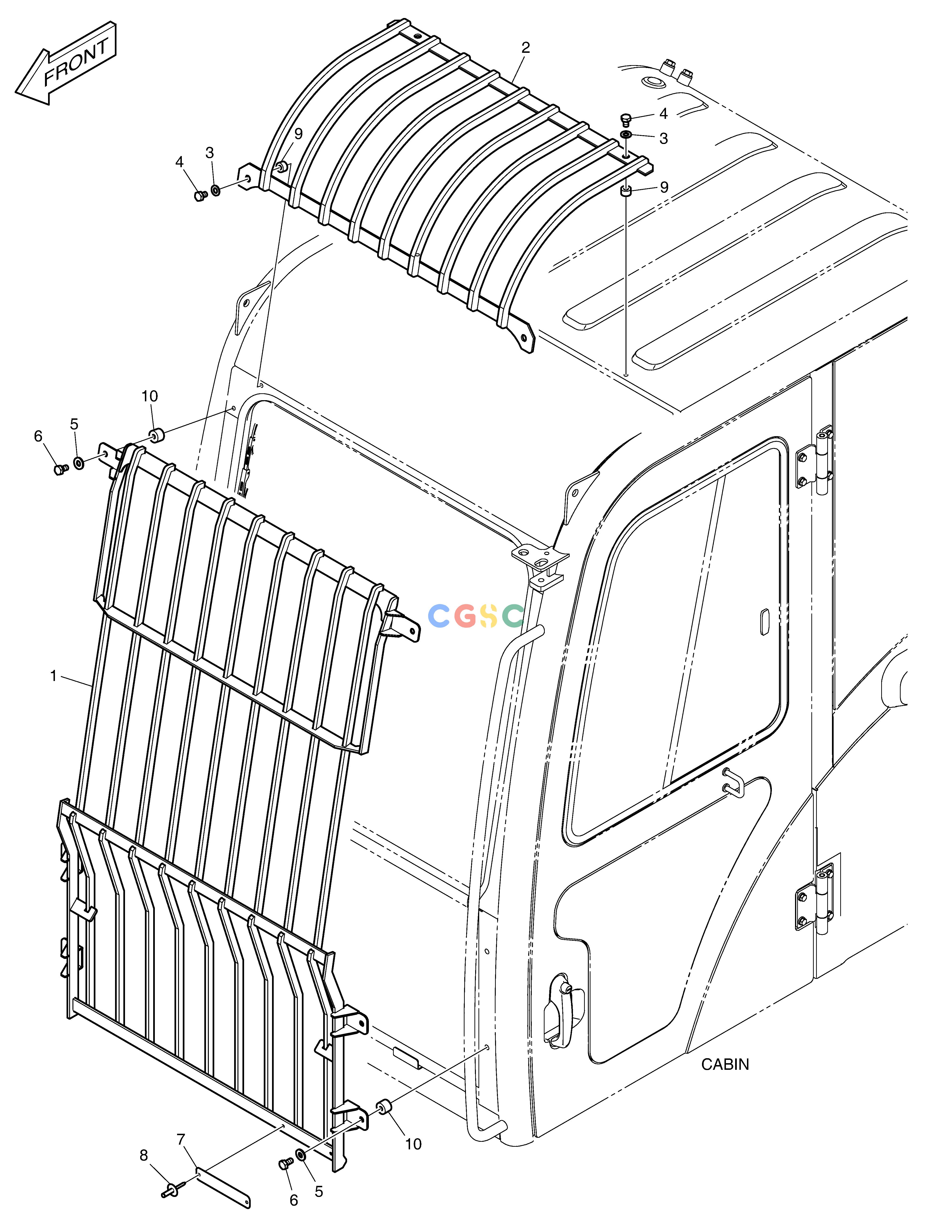 斗山零件查询FOGS GUARD DX55W Doosan parts catalog online
