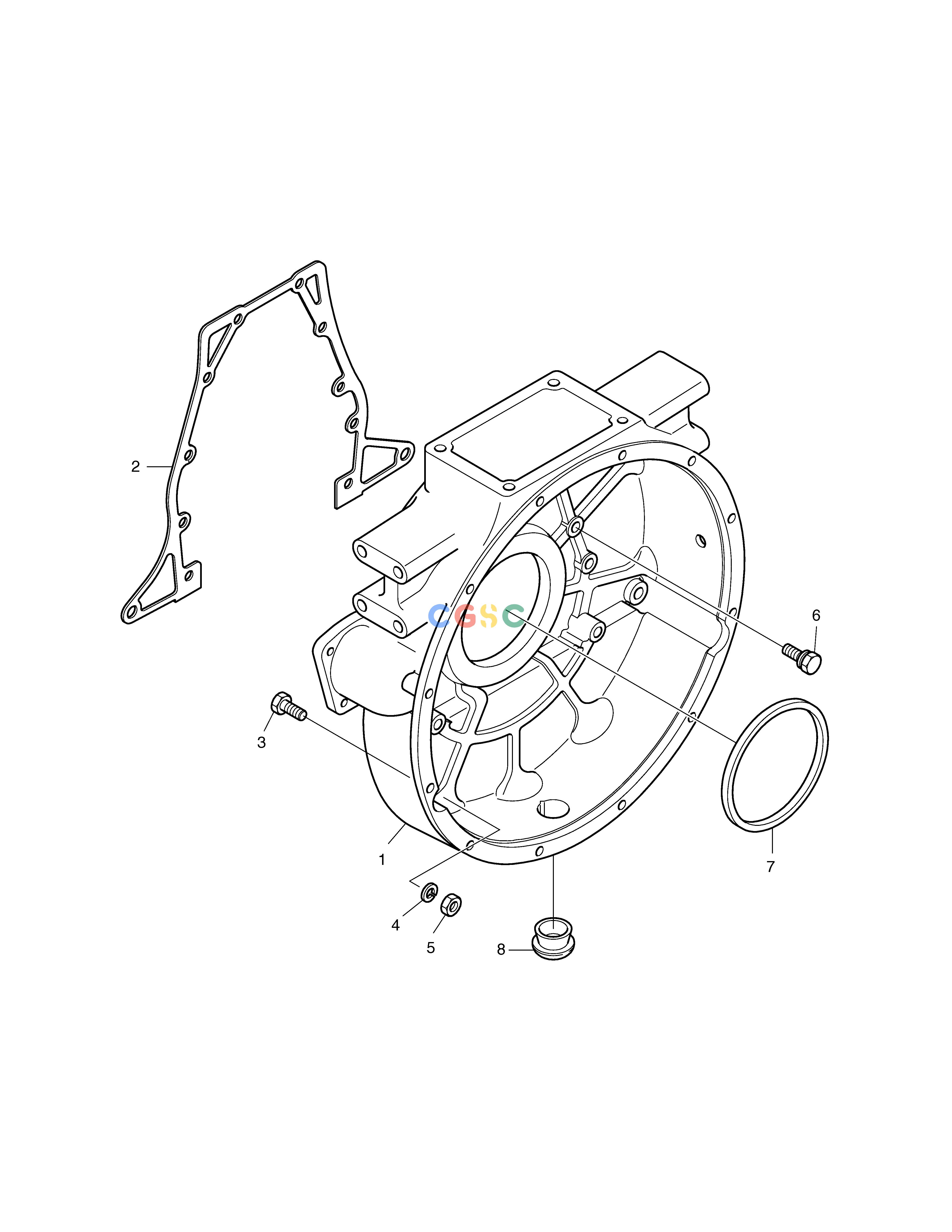 斗山零件查询FLYWHEEL HOUSING SOLAR 340LC-7 Doosan parts catalog online