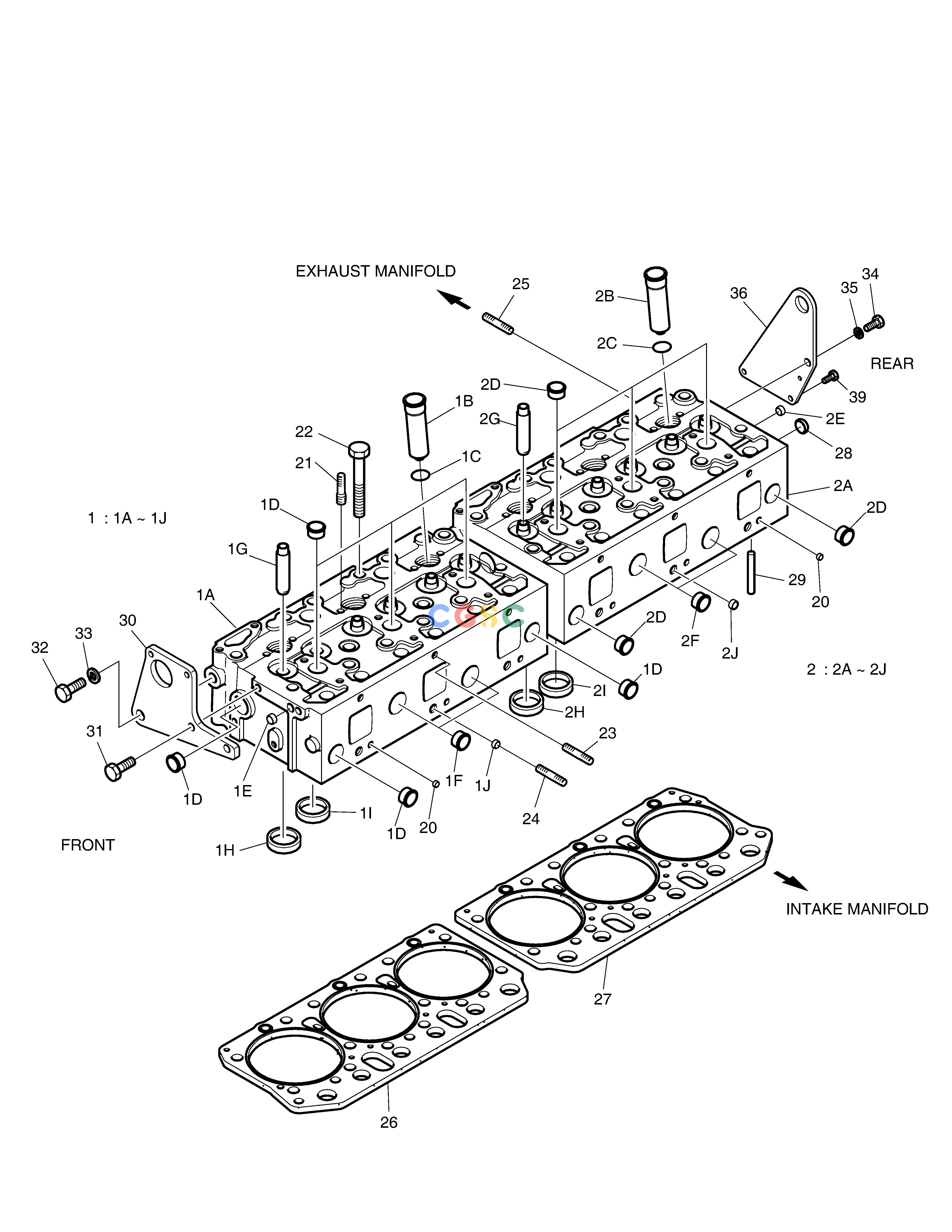 斗山零件查询CYLINDER HEAD SOLAR 340LC-7 Doosan parts catalog online