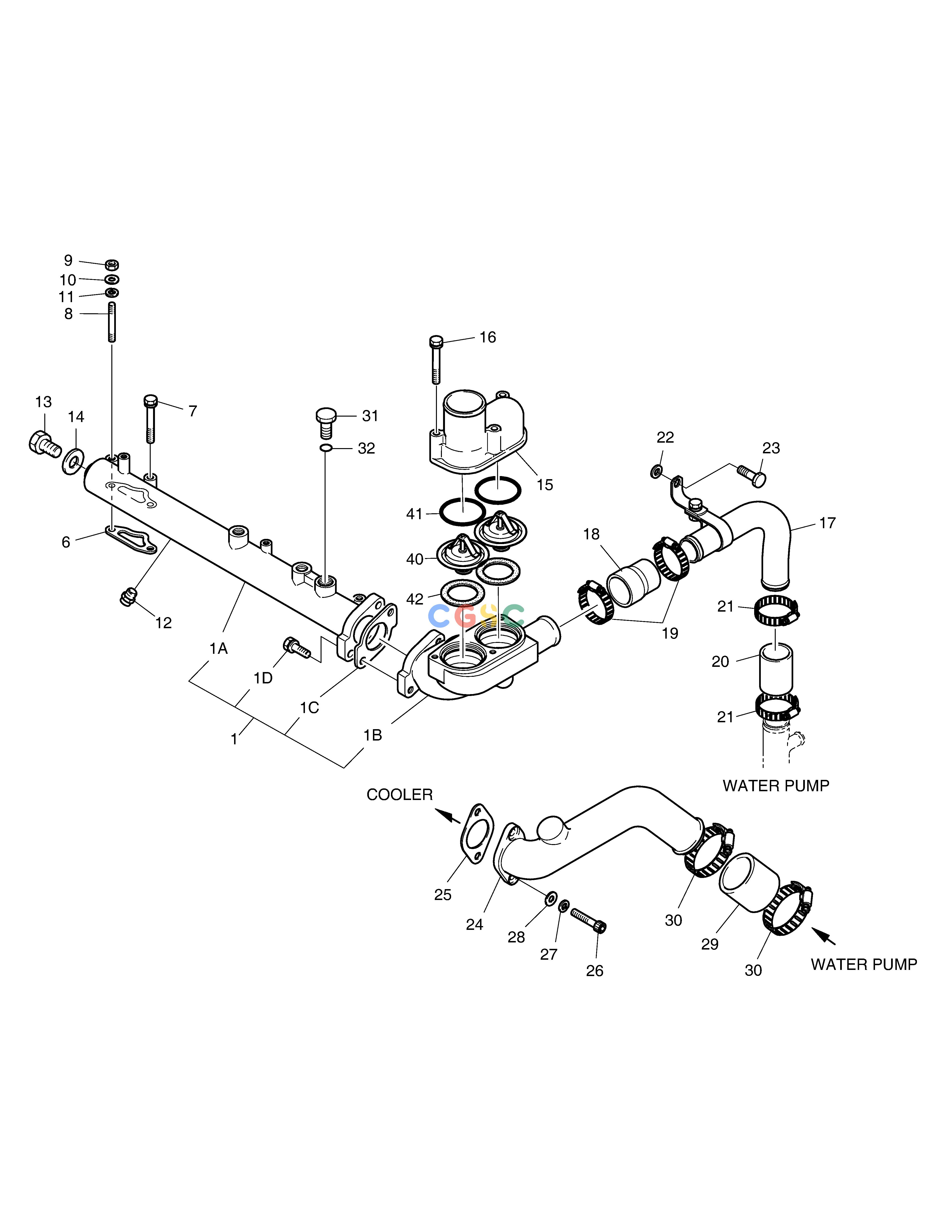 斗山零件查询COOLING WATER PIPE SOLAR 340LC-7 Doosan parts catalog online