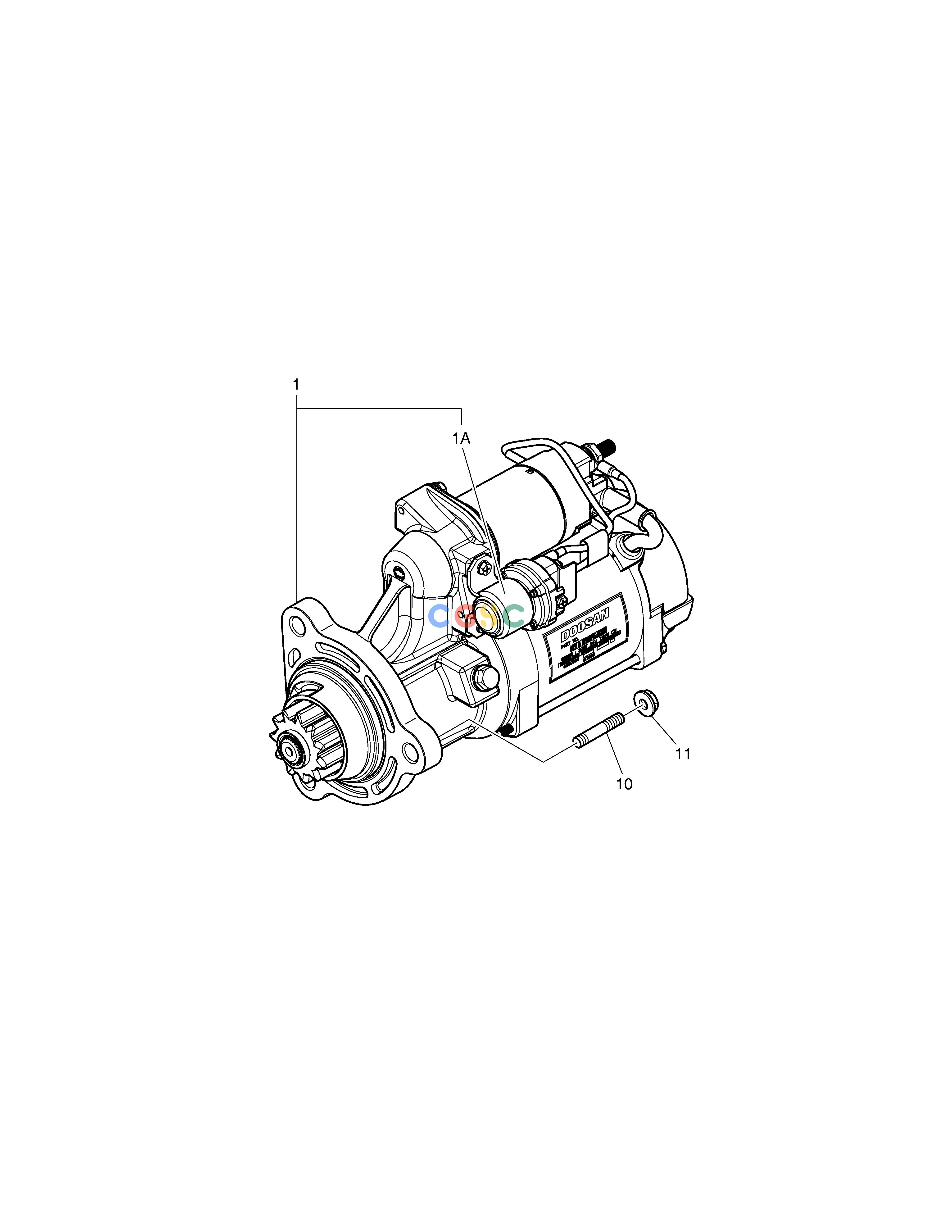 斗山零件查询STARTER SOLAR 340LC-7 Doosan parts catalog online