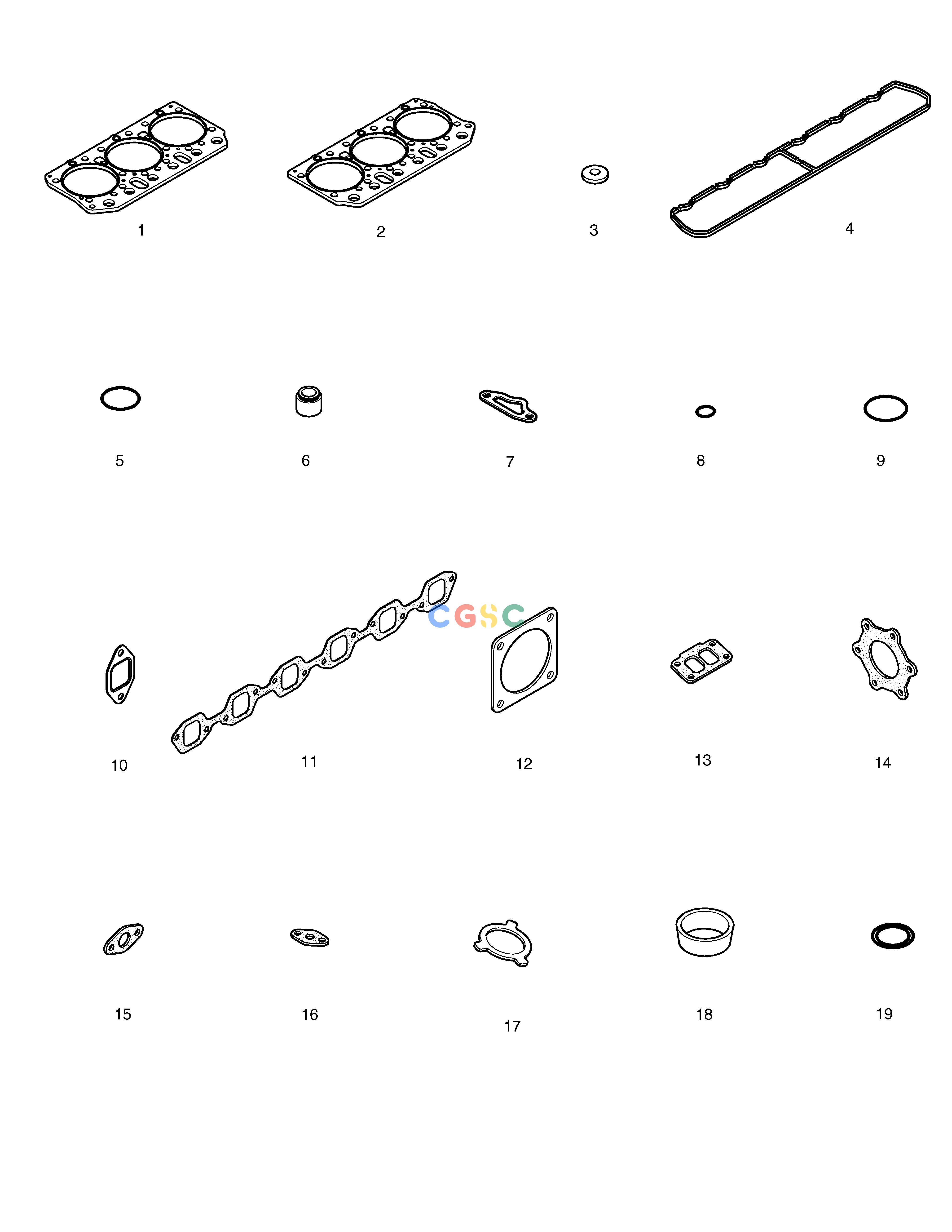 斗山零件查询OVER HAUL GASKET KIT-TOP SOLAR 340LC-7 Doosan parts catalog online