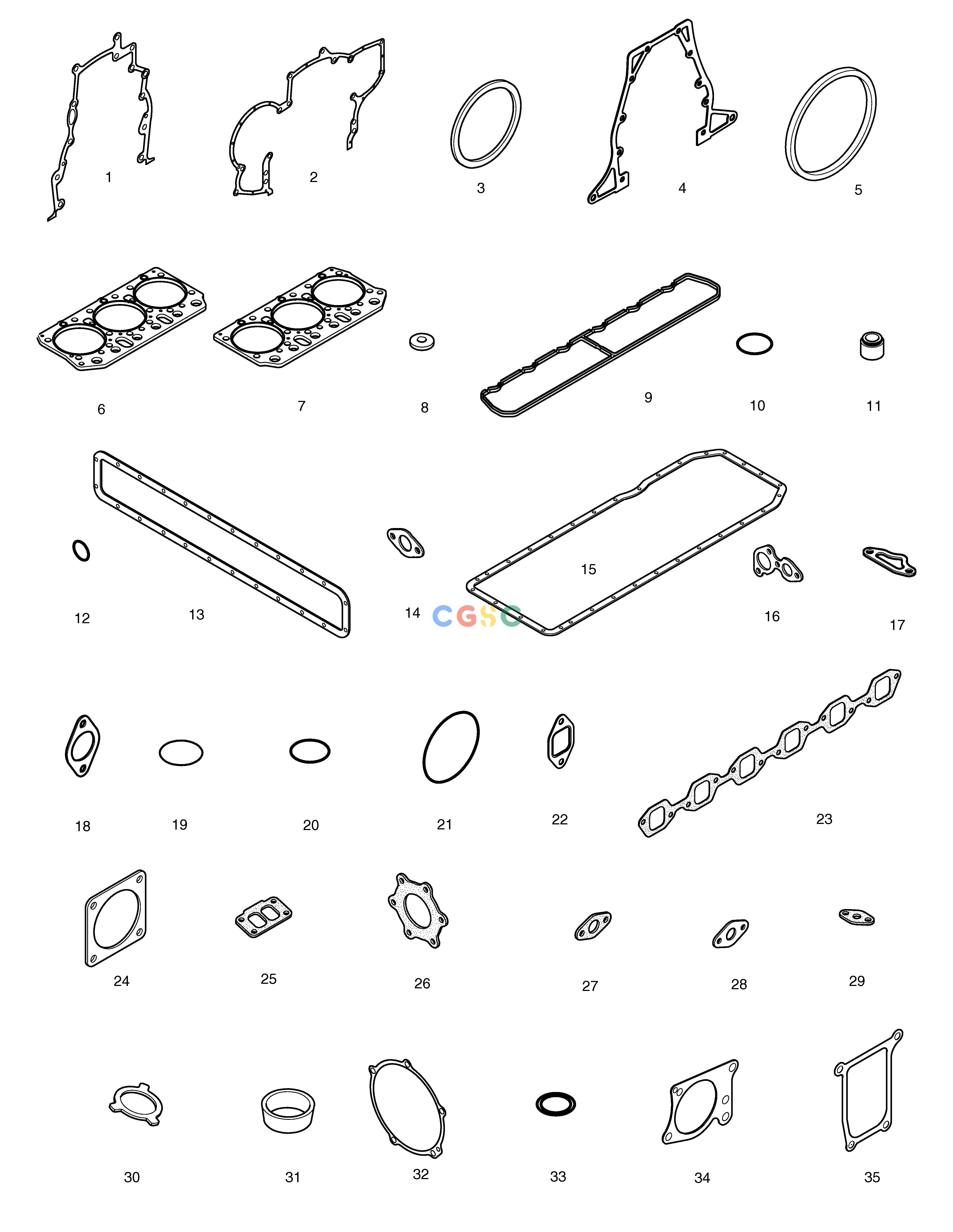 斗山零件查询OVER HAUL GASKET KIT-ALL SOLAR 340LC-7 Doosan parts catalog online