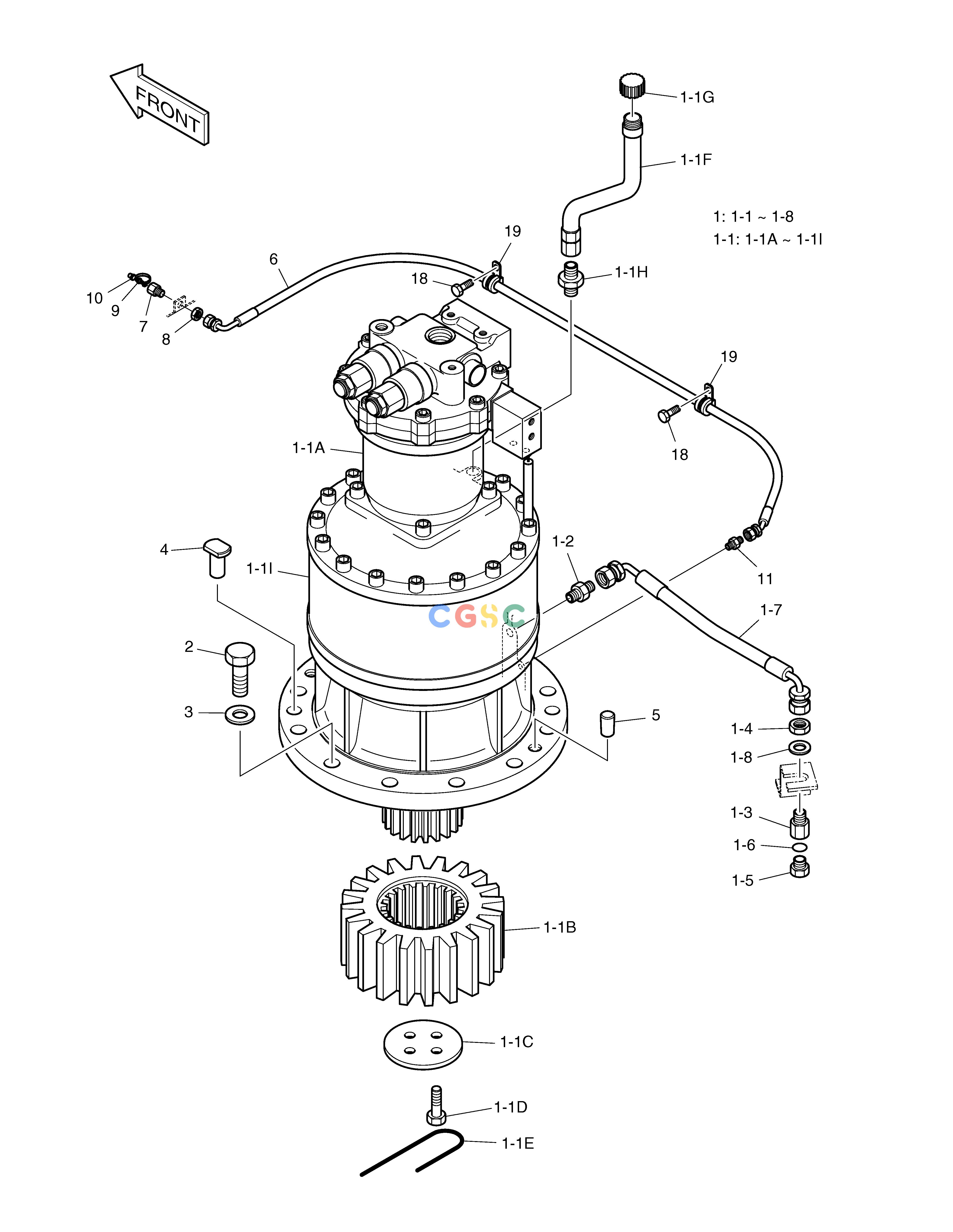 斗山零件查询SWING DEVICE ASS'Y SOLAR 340LC-7 Doosan parts catalog online