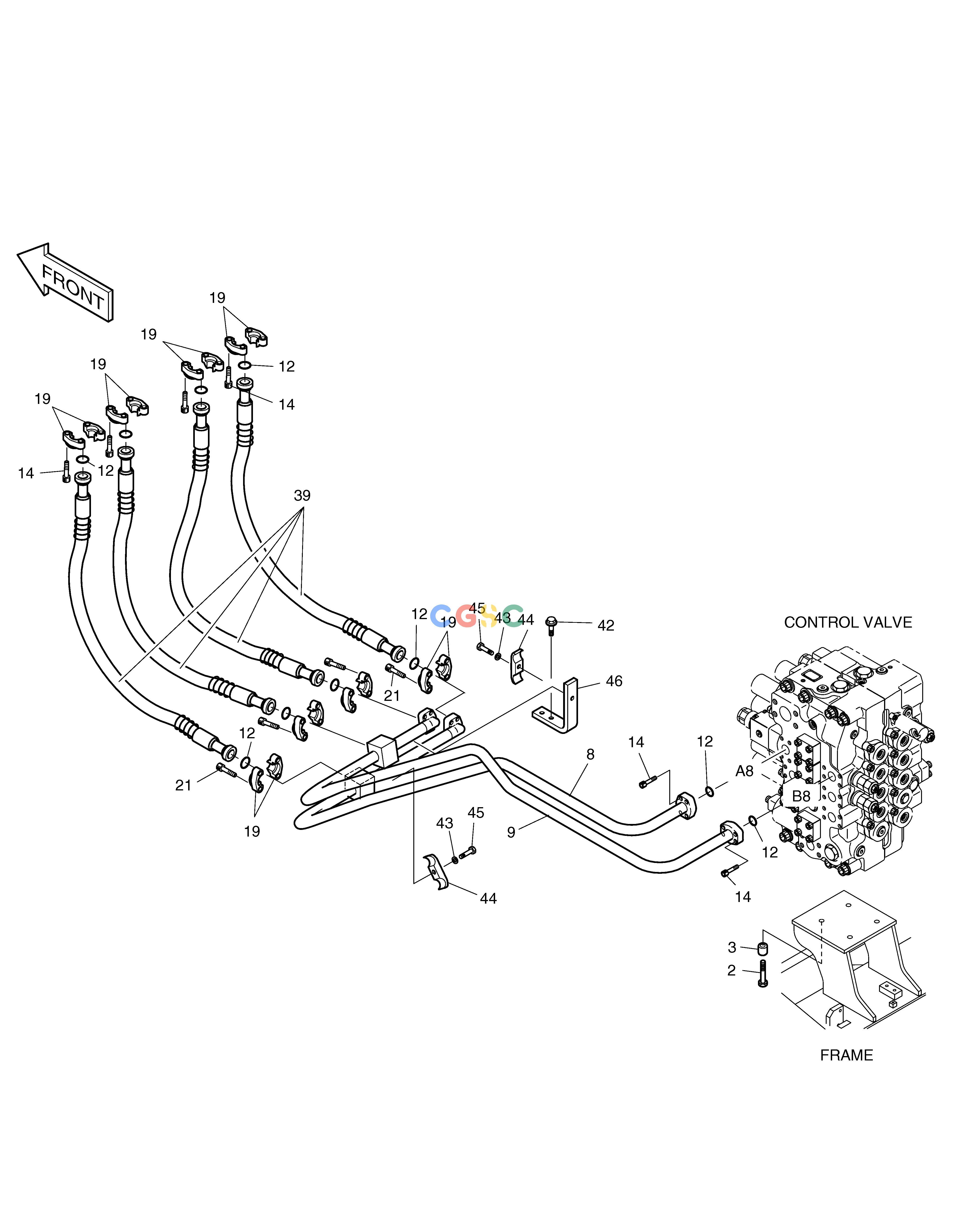 斗山零件查询MAIN PIPING(2)-BOOM SOLAR 340LC-7 Doosan parts catalog online