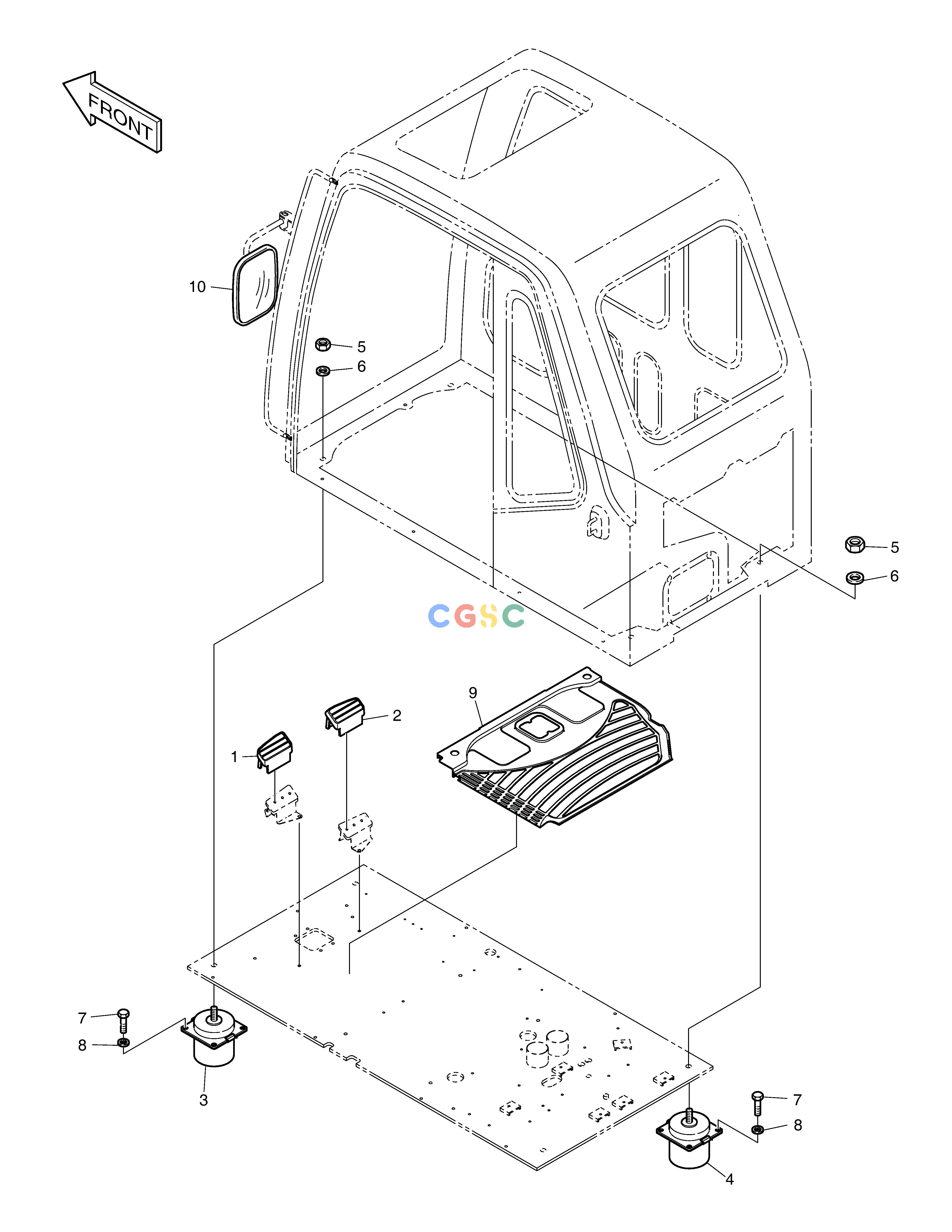 斗山零件查询CABIN MOUNT ASS'Y SOLAR 340LC-7 Doosan parts catalog online