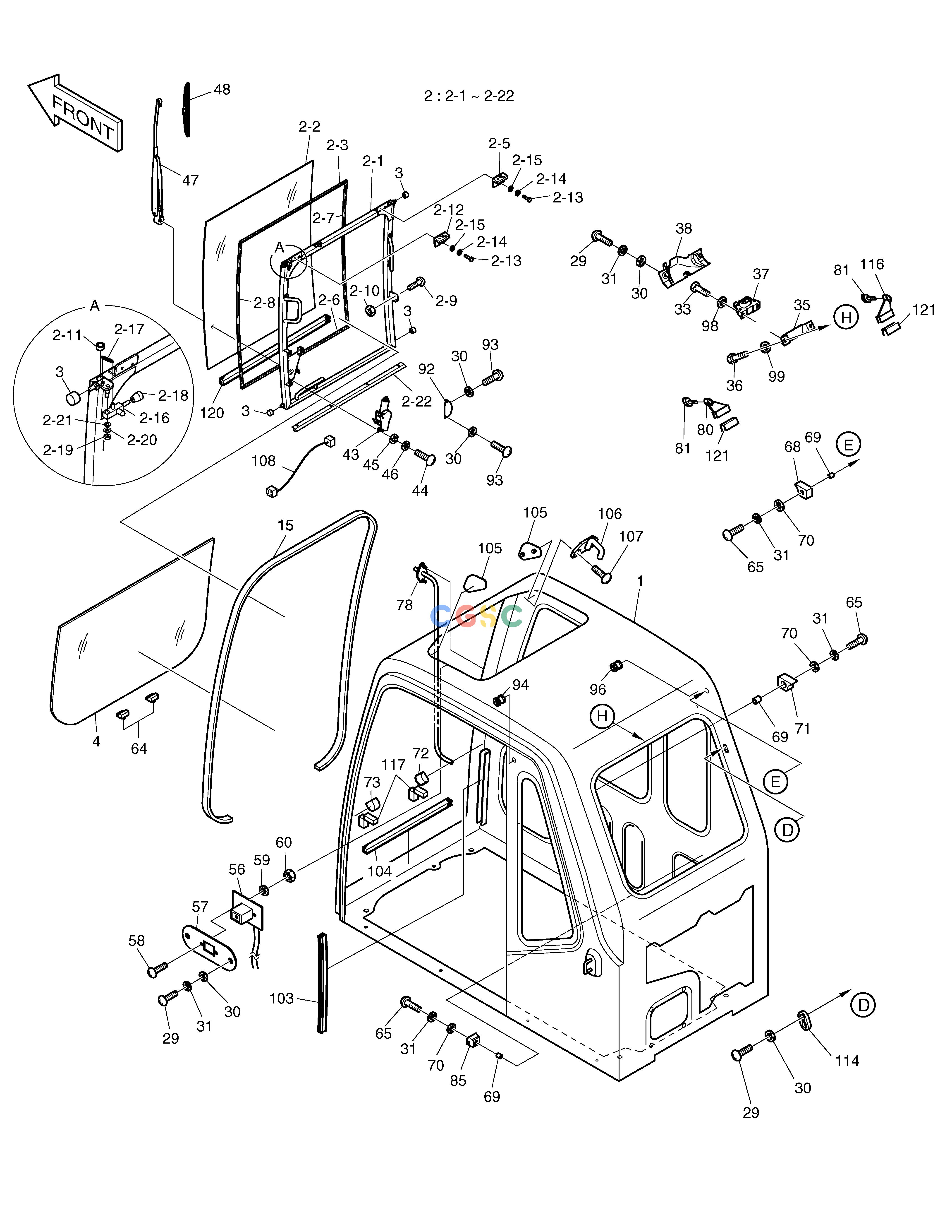 斗山零件查询CABIN(1) SOLAR 340LC-7 Doosan parts catalog online
